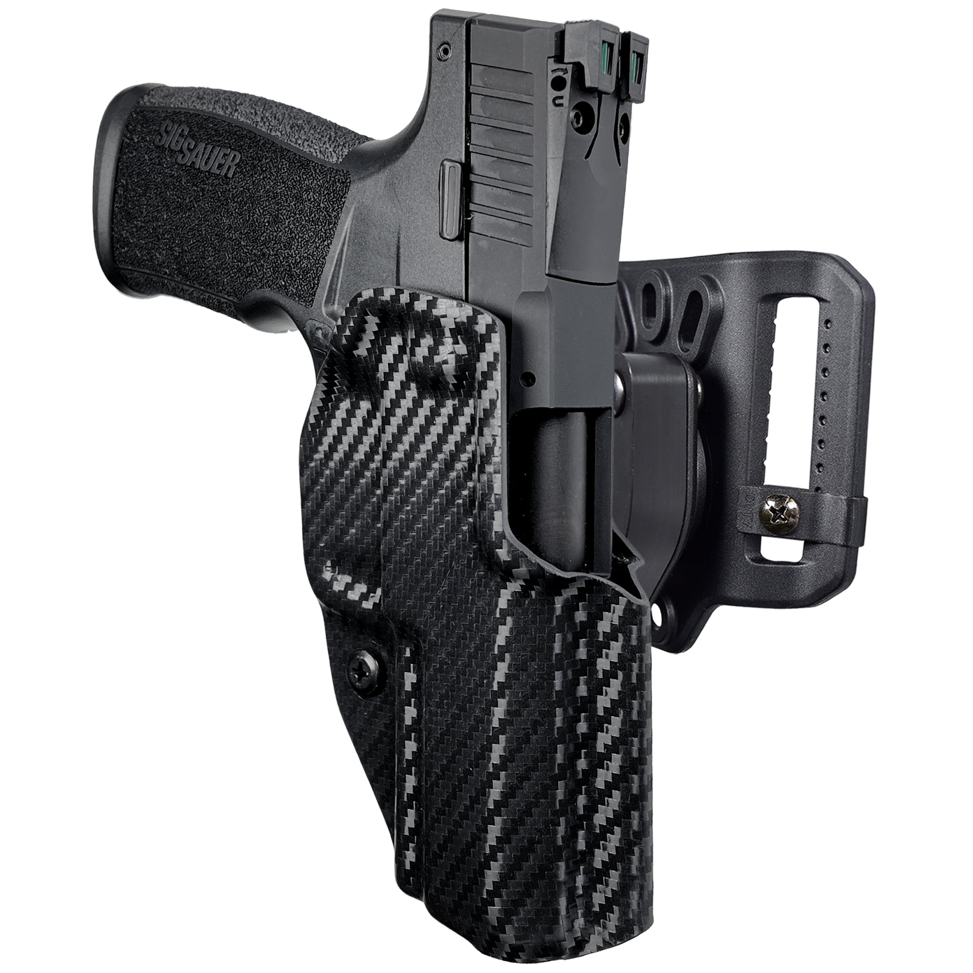 Quick Release Belt Loop Holster in Carbon Fiber