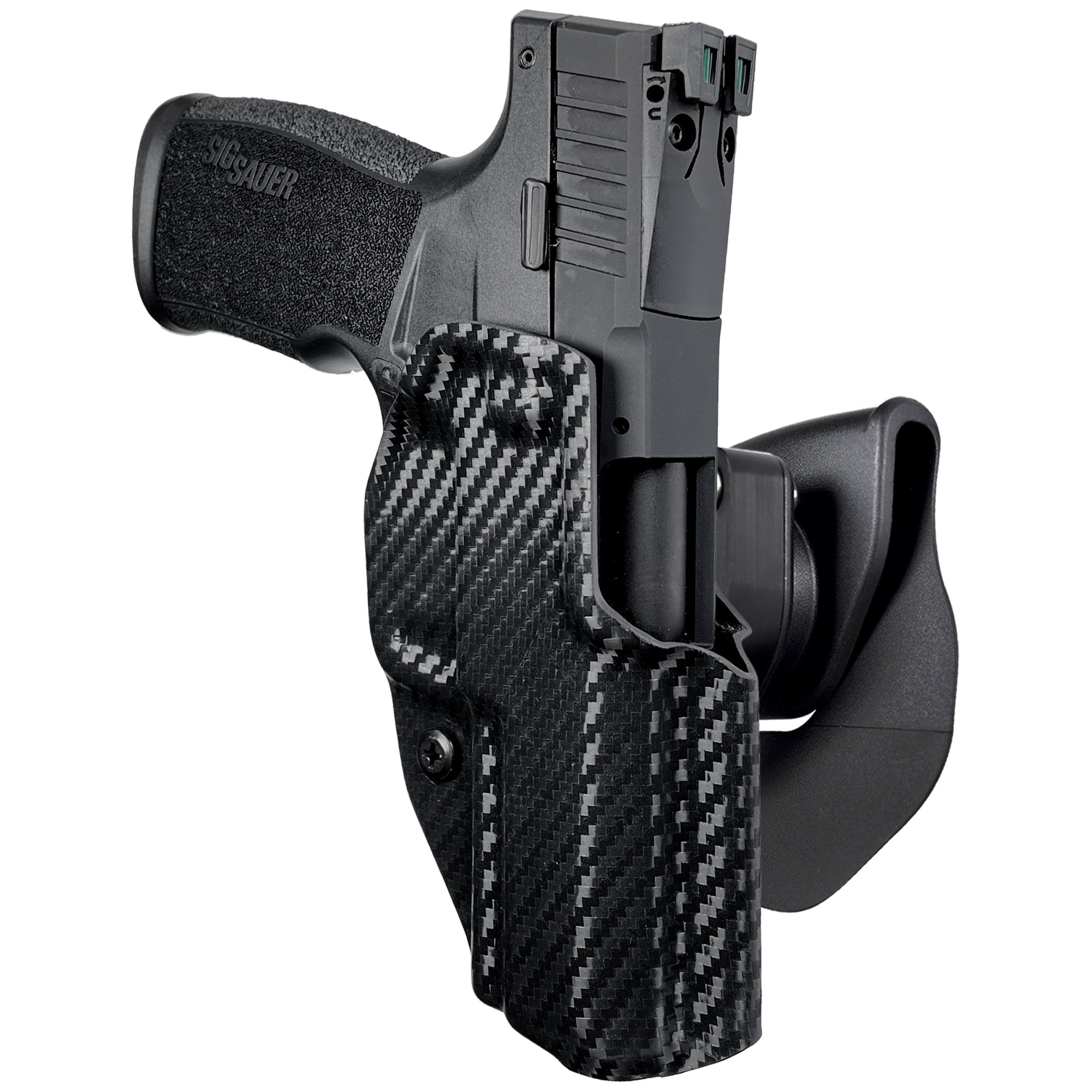 OWB Quick Release Paddle Holster in Carbon Fiber