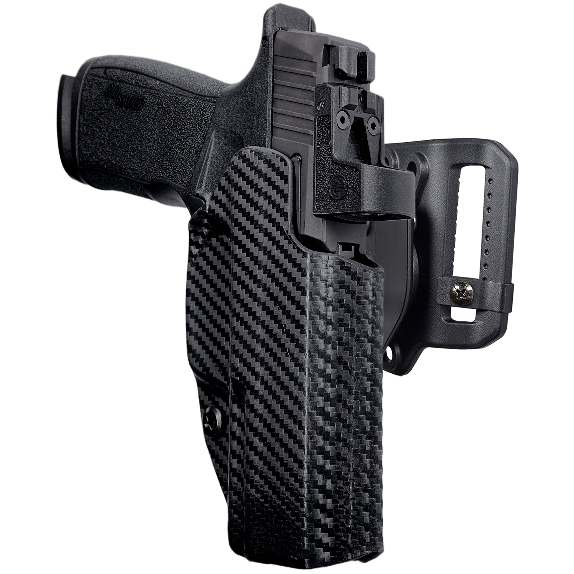 Quick Release Belt Loop Holster in Carbon Fiber