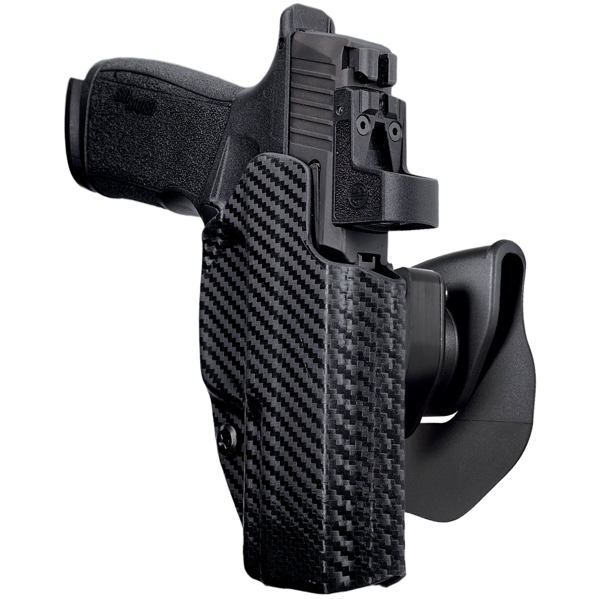 OWB Quick Release Paddle Holster in Carbon Fiber
