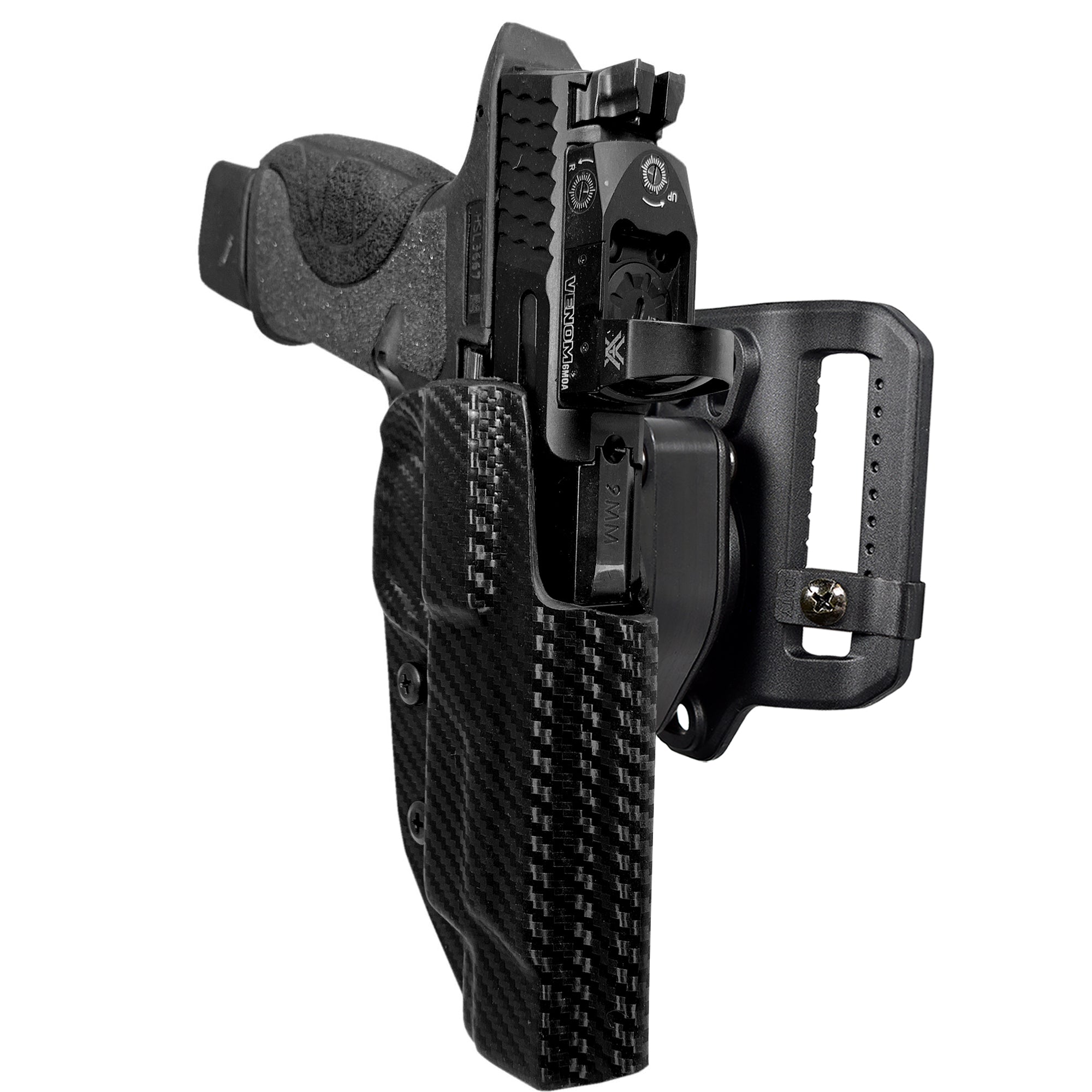 Quick Release Belt Loop Holster in Carbon Fiber