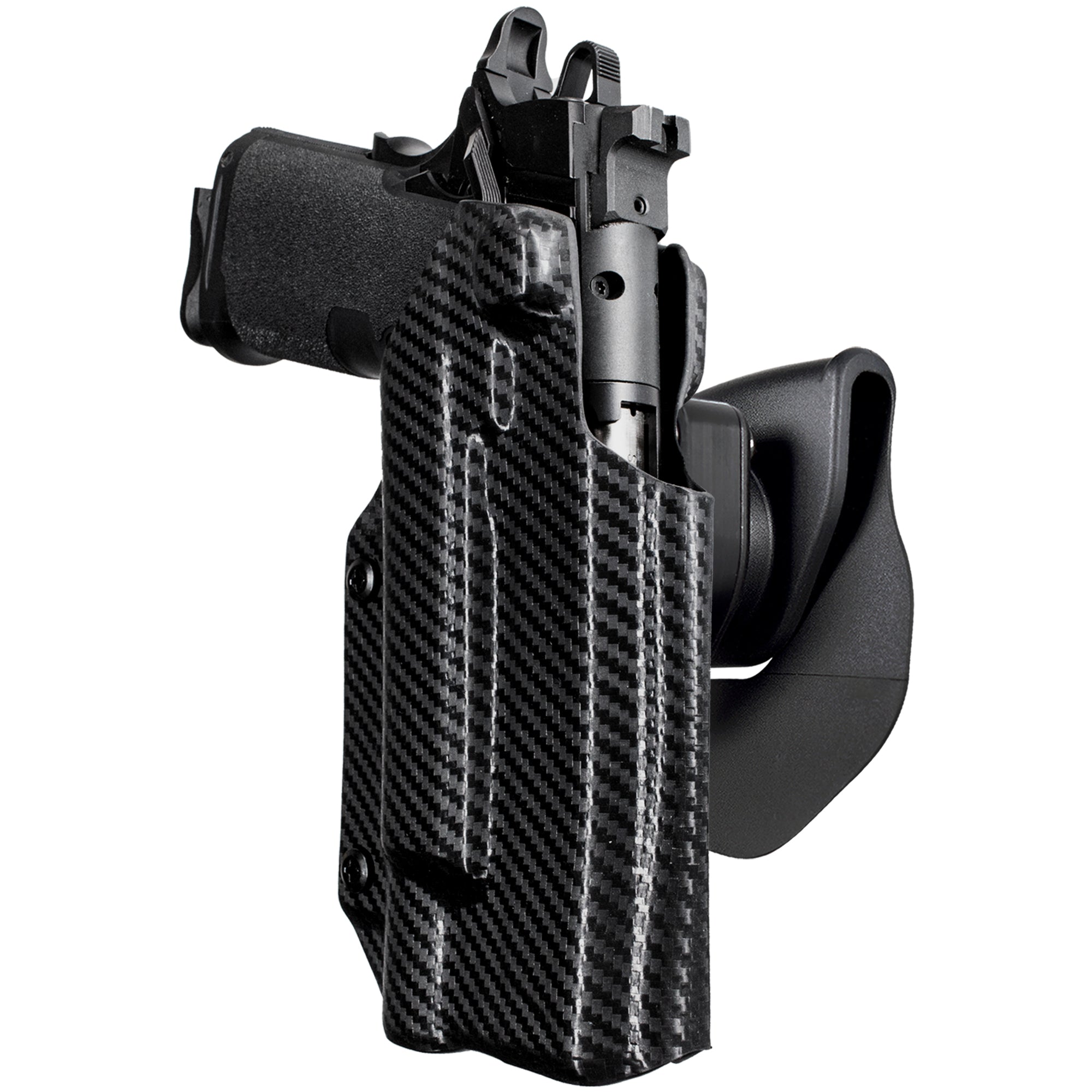 OWB Quick Release Paddle Holster in Carbon Fiber