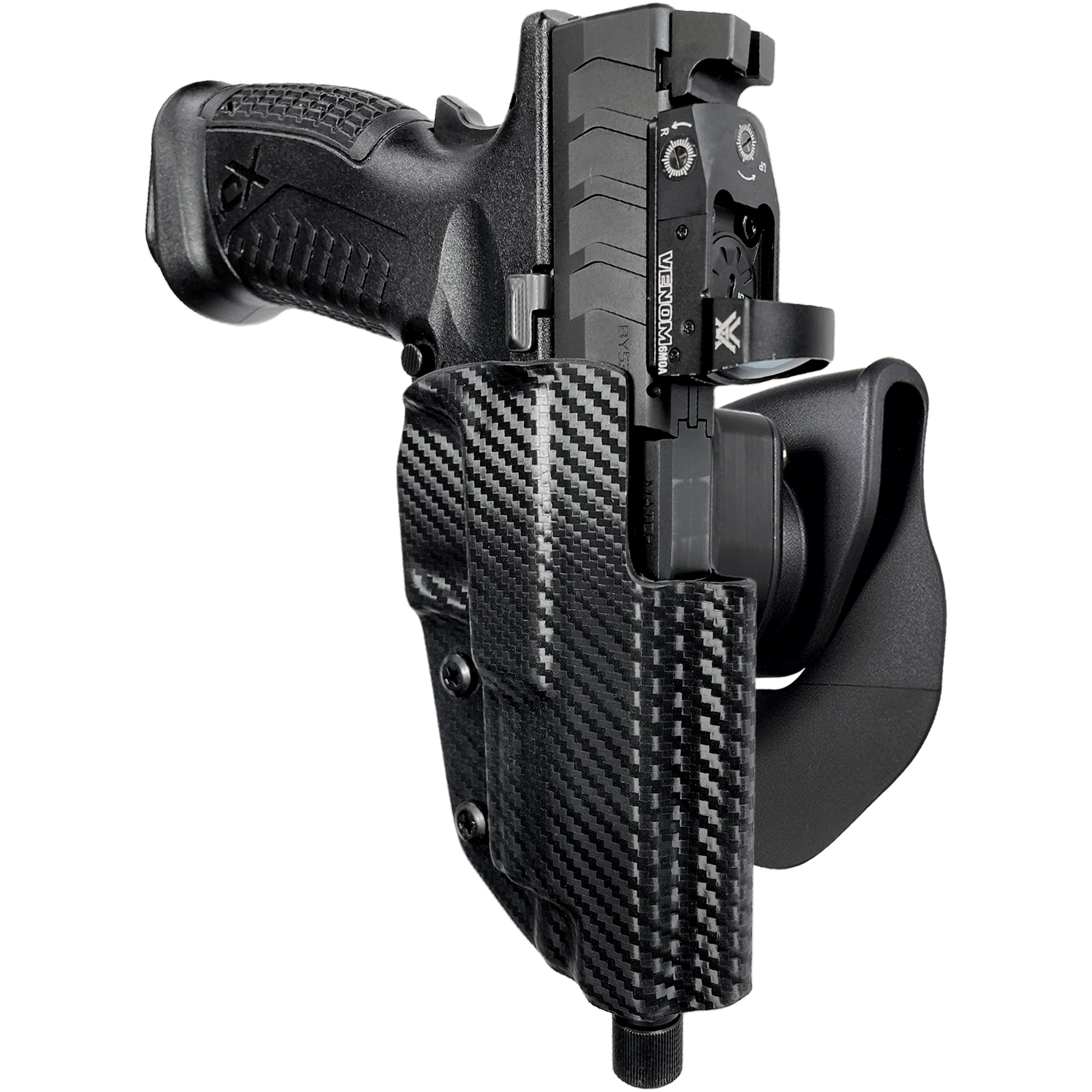 OWB Quick Release Paddle Holster in Carbon Fiber