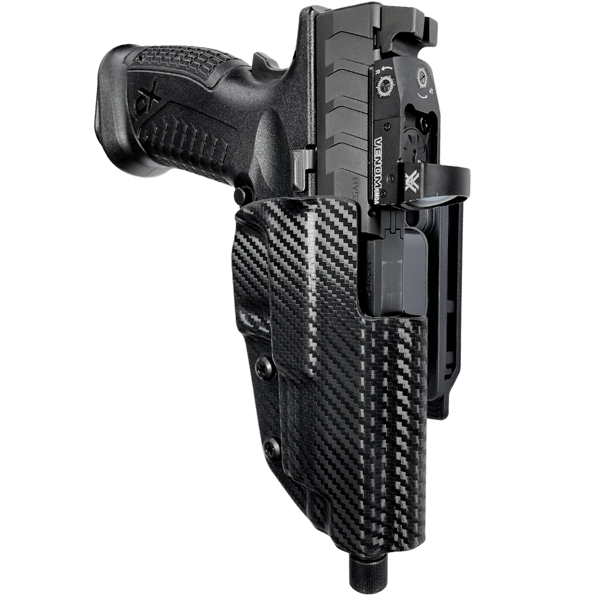 OWB Quick Release IDPA Holster in Carbon Fiber