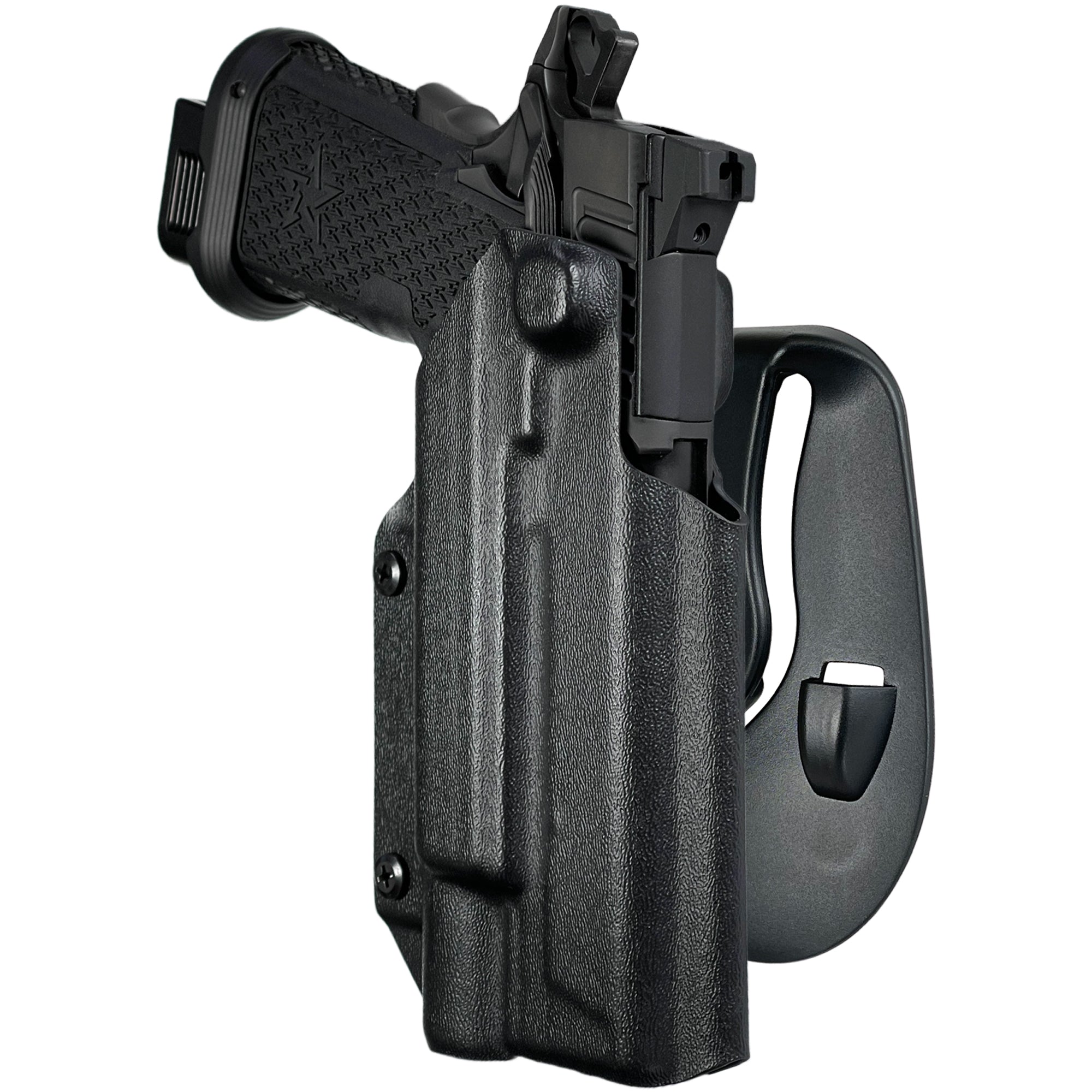 Staccato XC with Surefire X300 OWB Paddle Holster