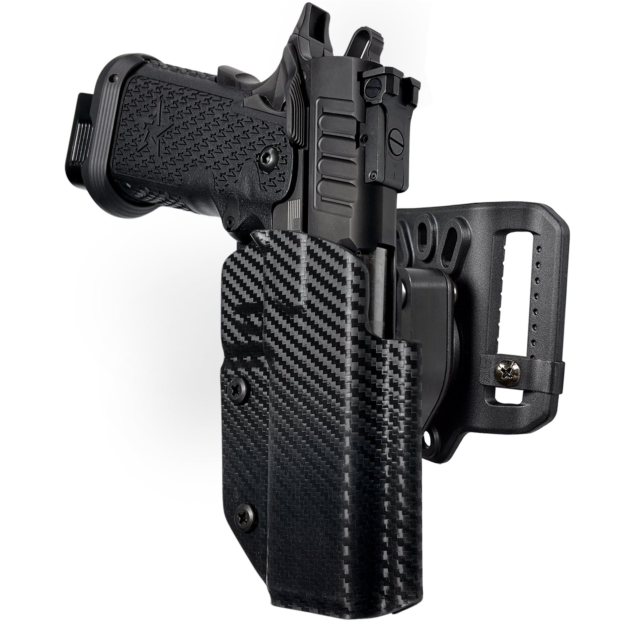 Quick Release Belt Loop Holster in Carbon Fiber