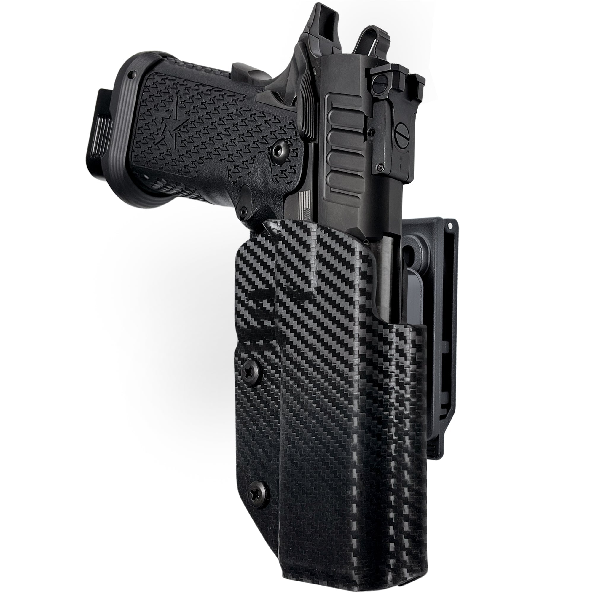 OWB Quick Release IDPA Holster in Carbon Fiber