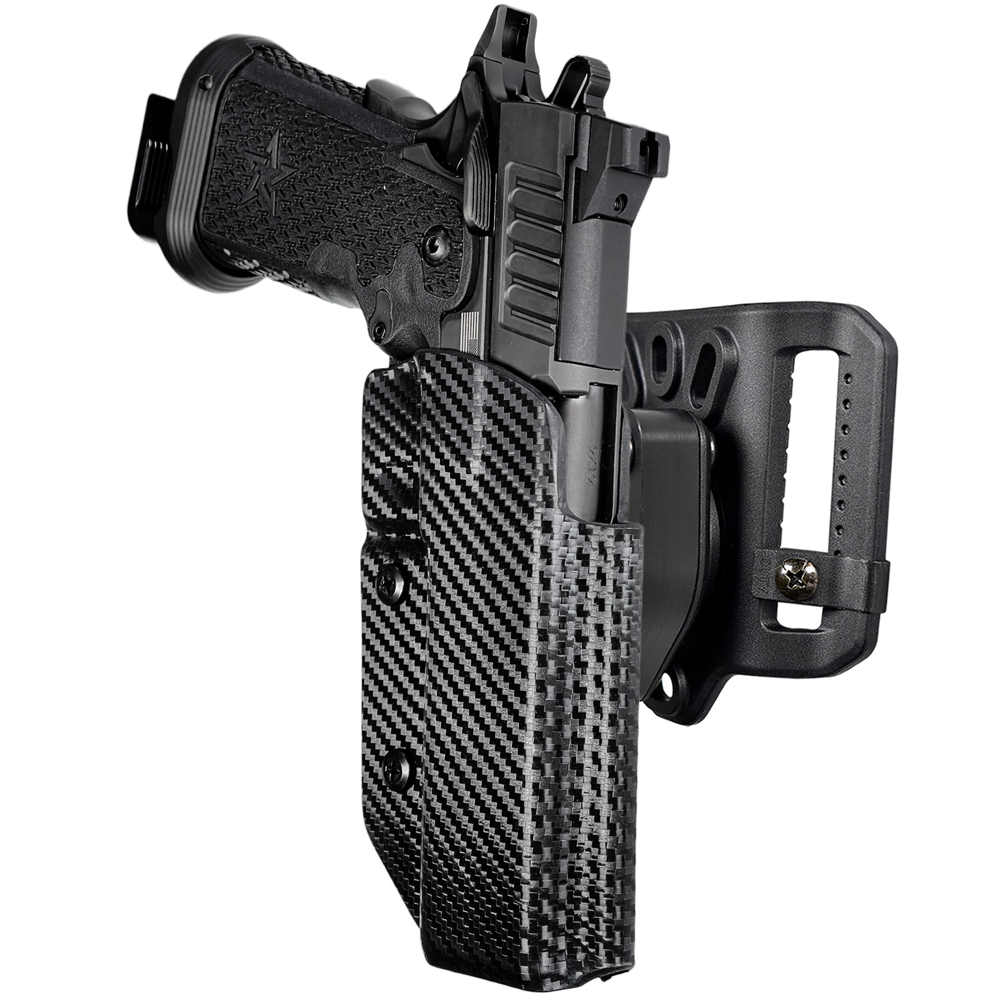Quick Release Belt Loop Holster in Carbon Fiber