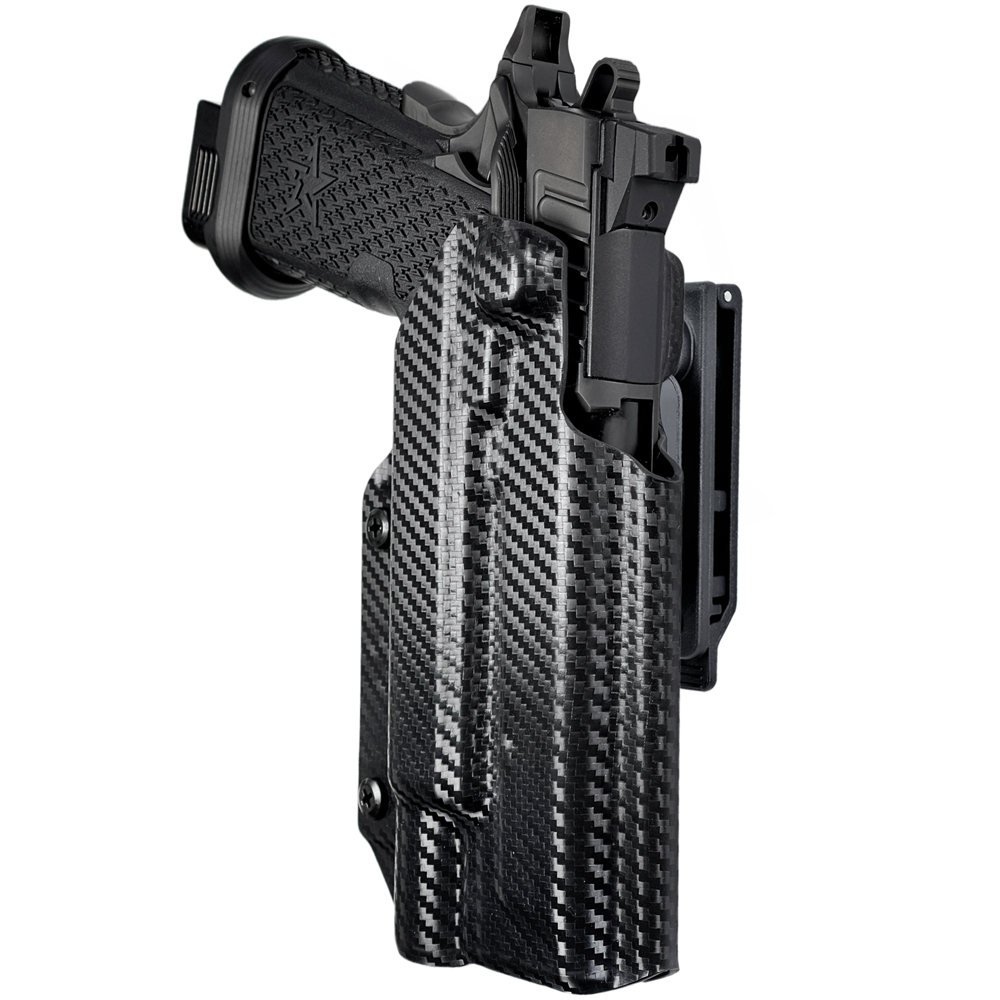 OWB Quick Release IDPA Holster in Carbon Fiber