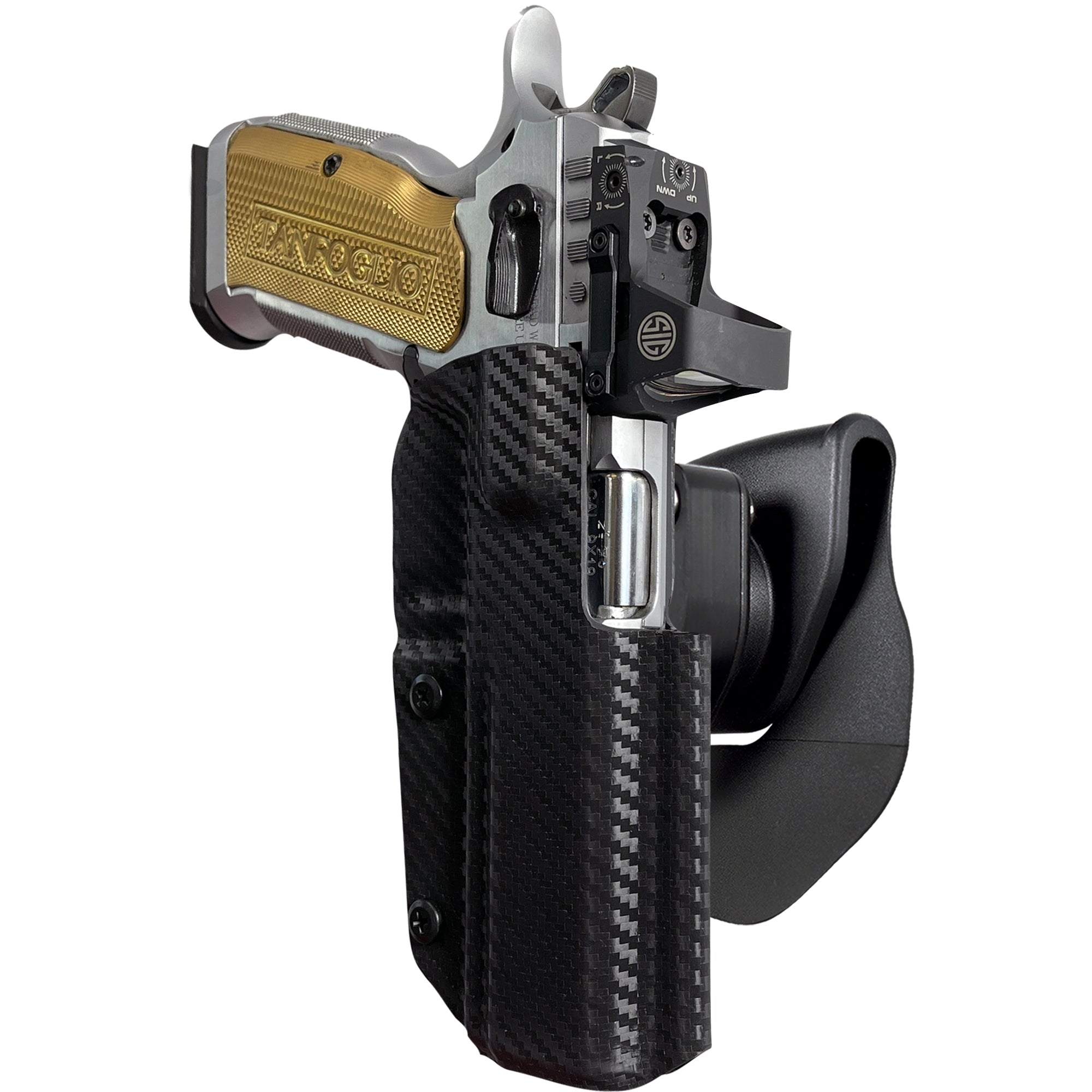 OWB Quick Release Paddle Holster in Carbon Fiber