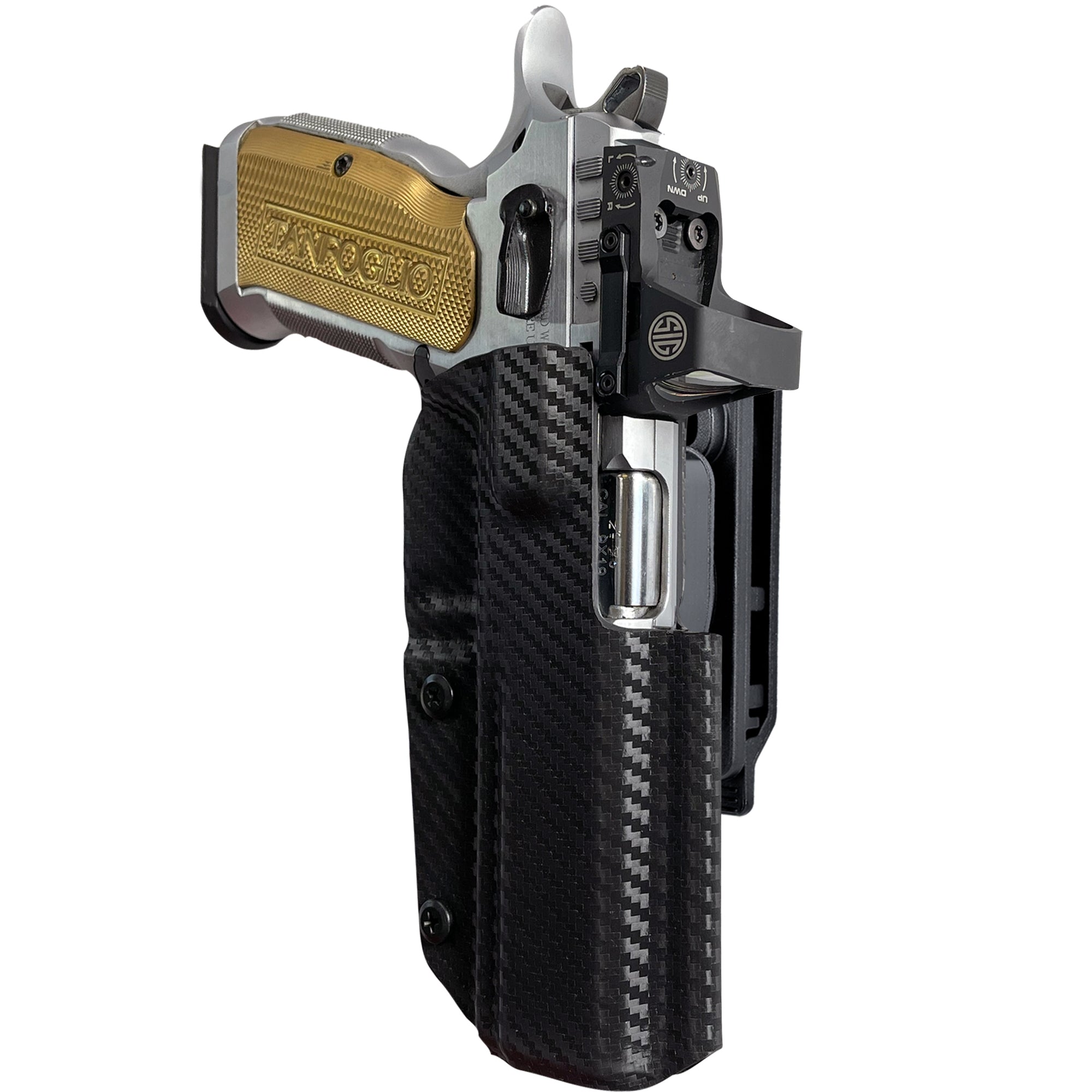 OWB Quick Release IDPA Holster in Carbon Fiber