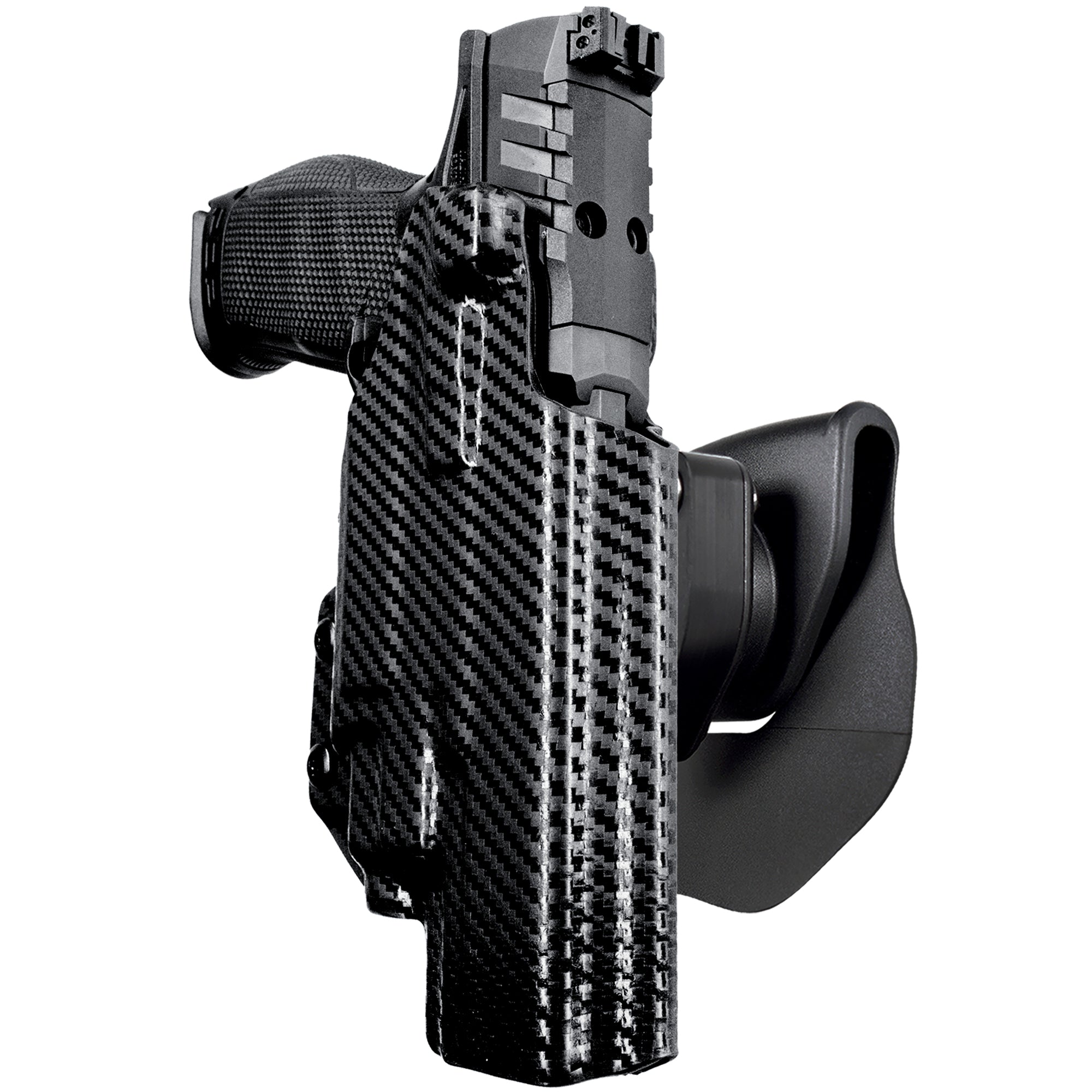 OWB Quick Release Paddle Holster in Carbon Fiber