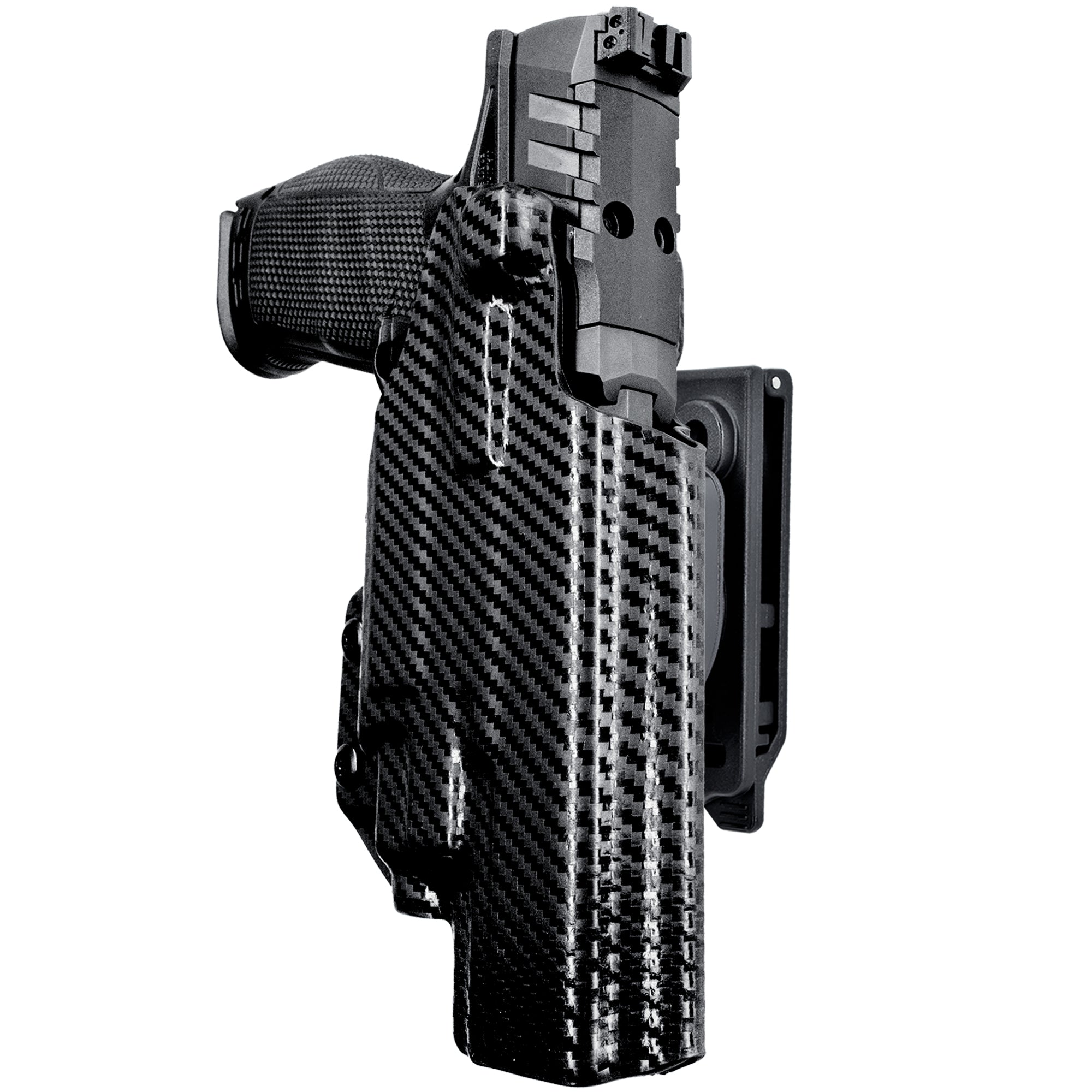 OWB Quick Release IDPA Holster in Carbon Fiber