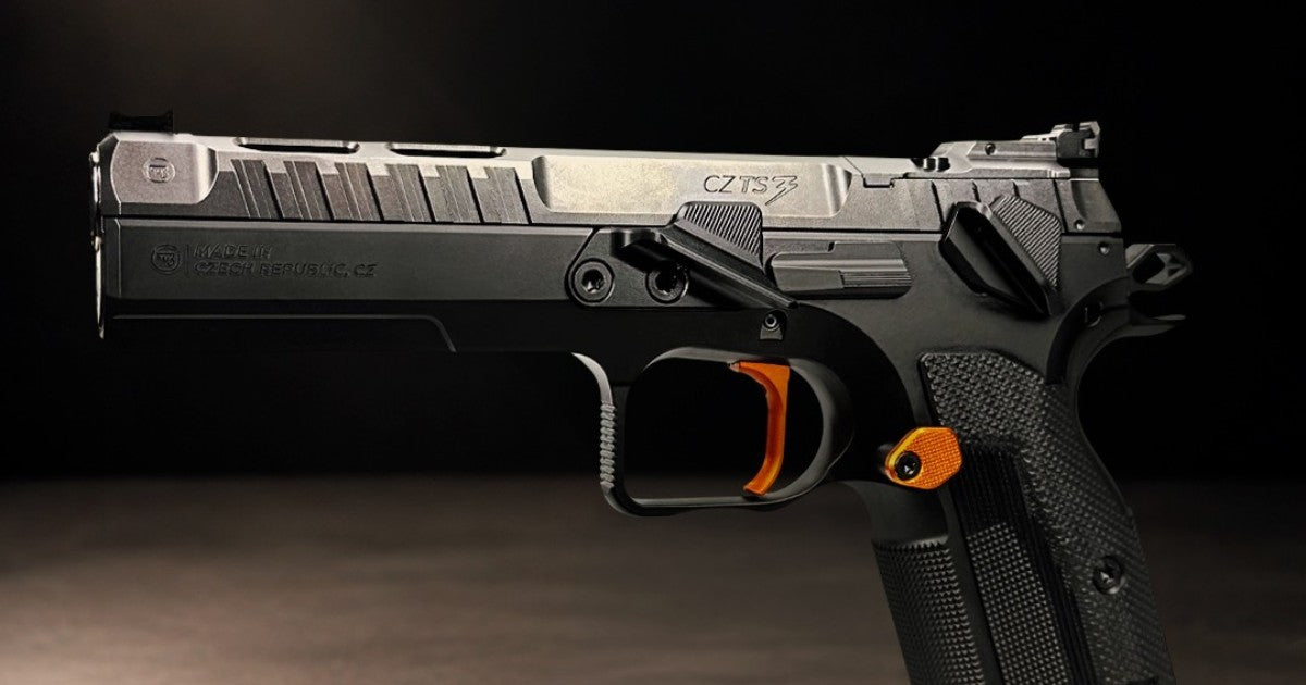 CZ TS 3 Orange 9mm competition pistol, right side