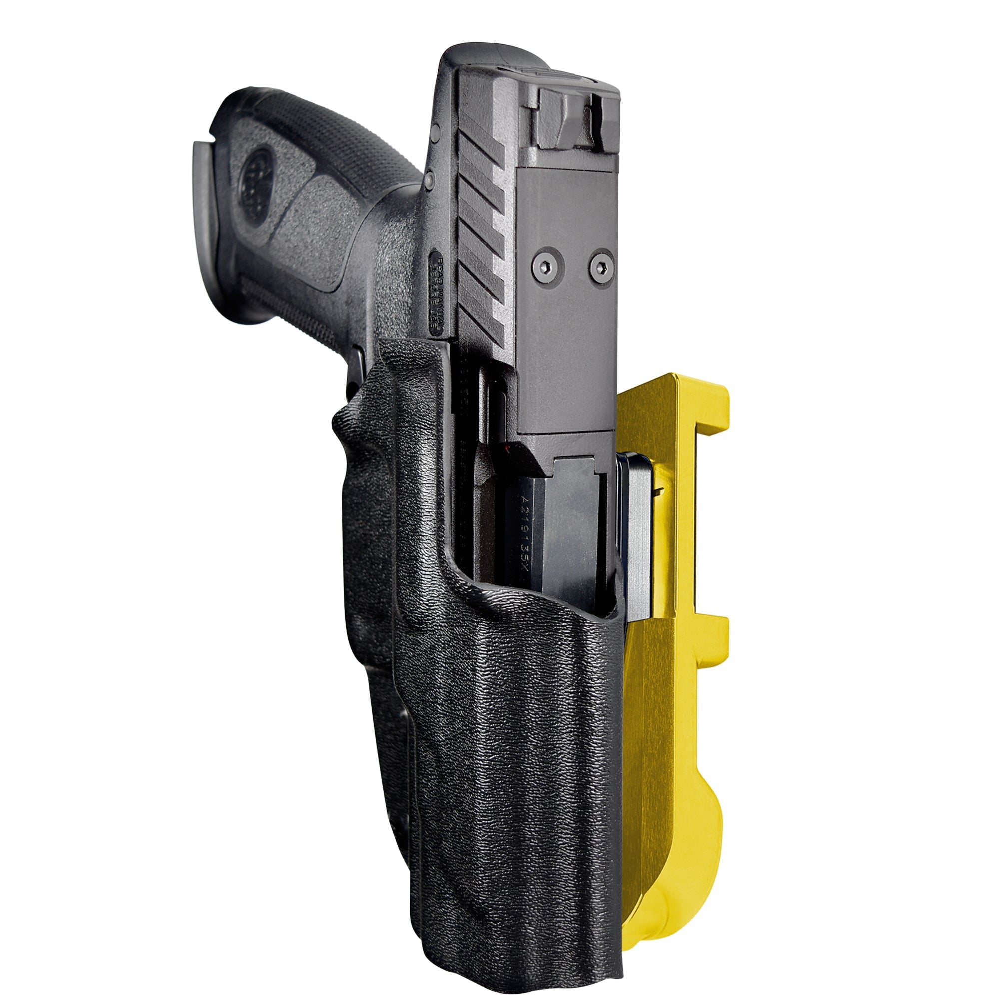 Beretta APX A1 FS IDPA Quick Mount Holster with 24K Gold Belt Attachment, Black Holster Shell