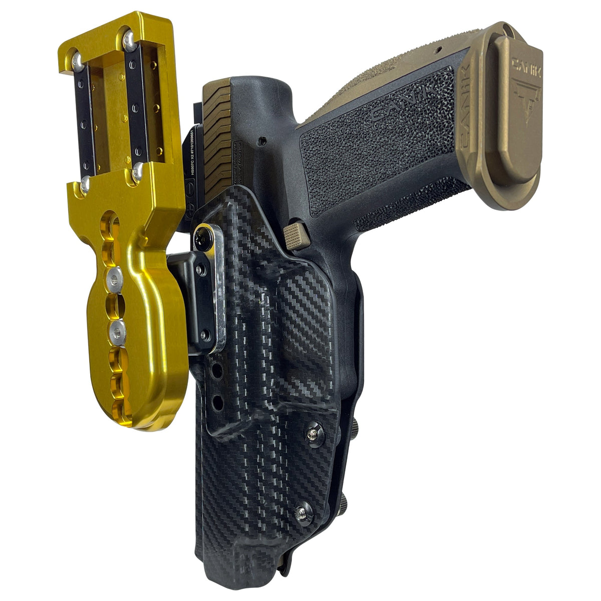 Competition Holster Rigs 24K Gold Pro Ball Joint Competition Holster for Canik TTI Combat