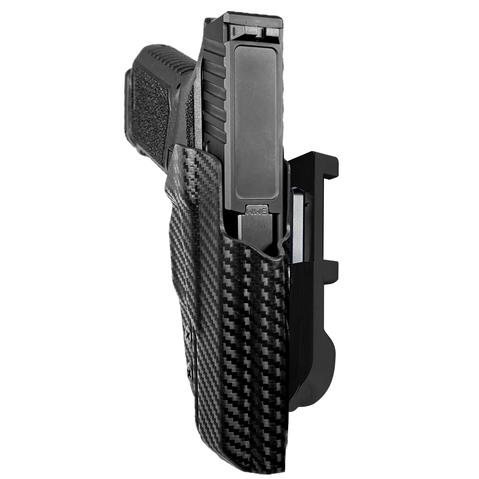 Anderson Kiger 9C IDPA Quick Mount Holster with Black Belt Attachment, Carbon Fiber Holster Shell