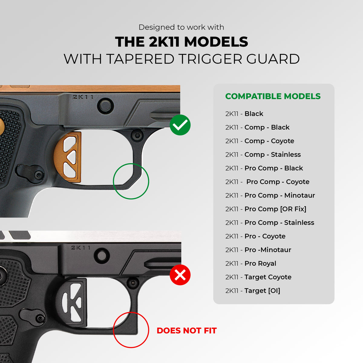 Kimber 2K11 Tapered Trigger Guard Fitment Guide