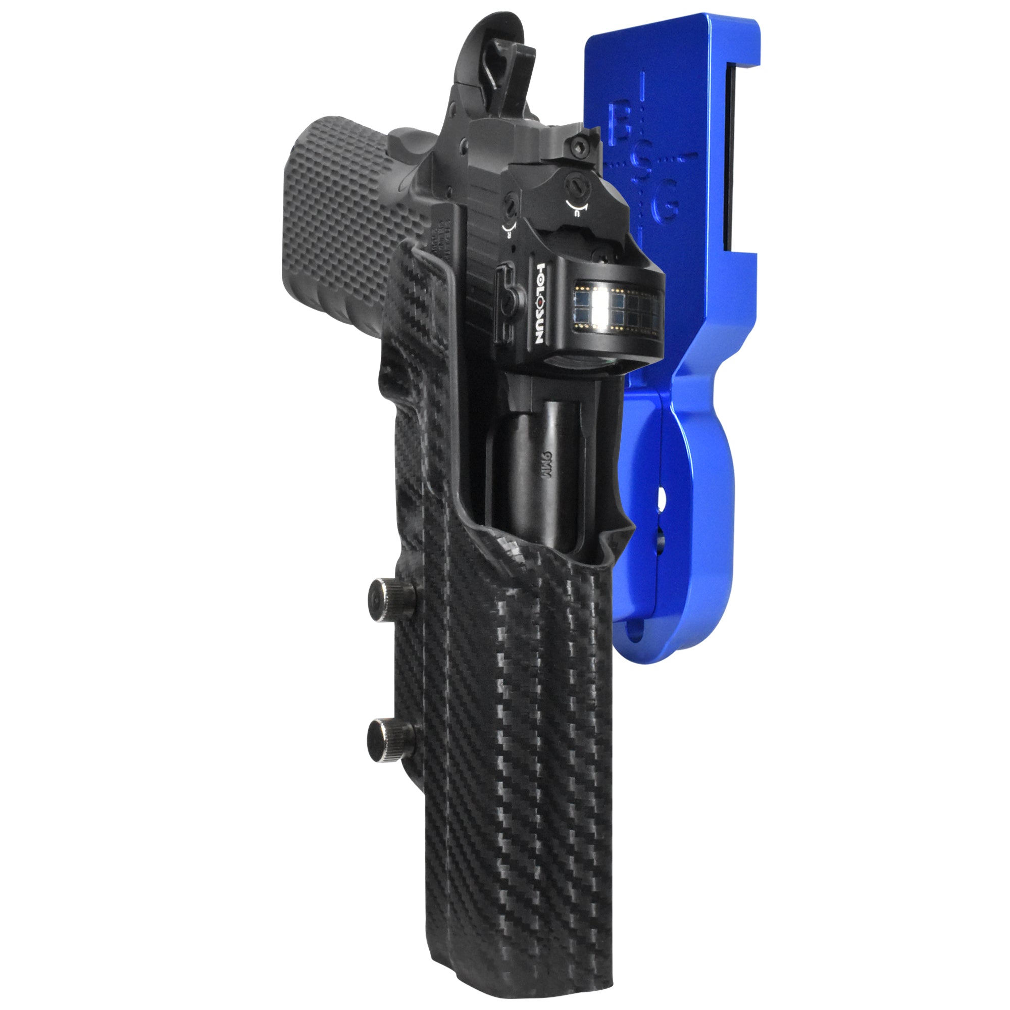Stealth Arms 1911 Platypus Pro Heavy Duty Competition Holster in Blue / Carbon Fiber