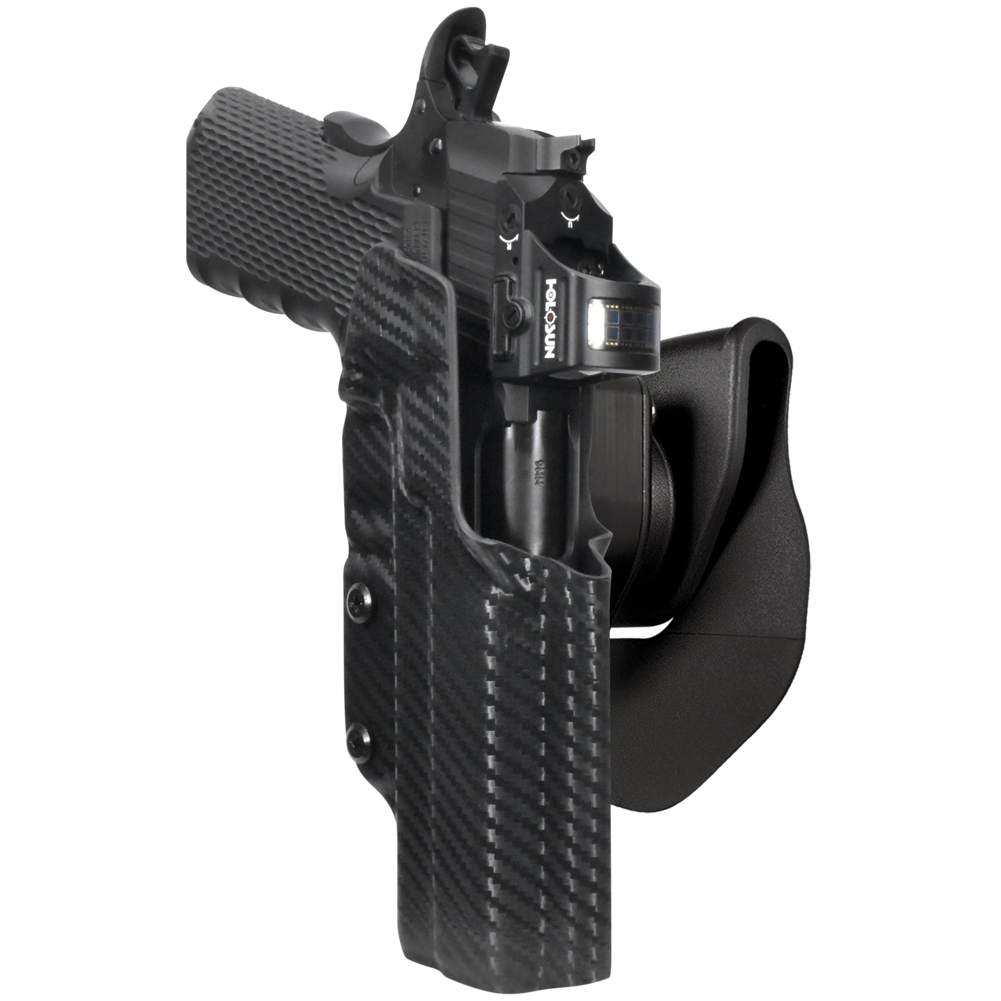 Stealth Arms 1911 Platypus OWB Quick Release Paddle Holster in Carbon Fiber