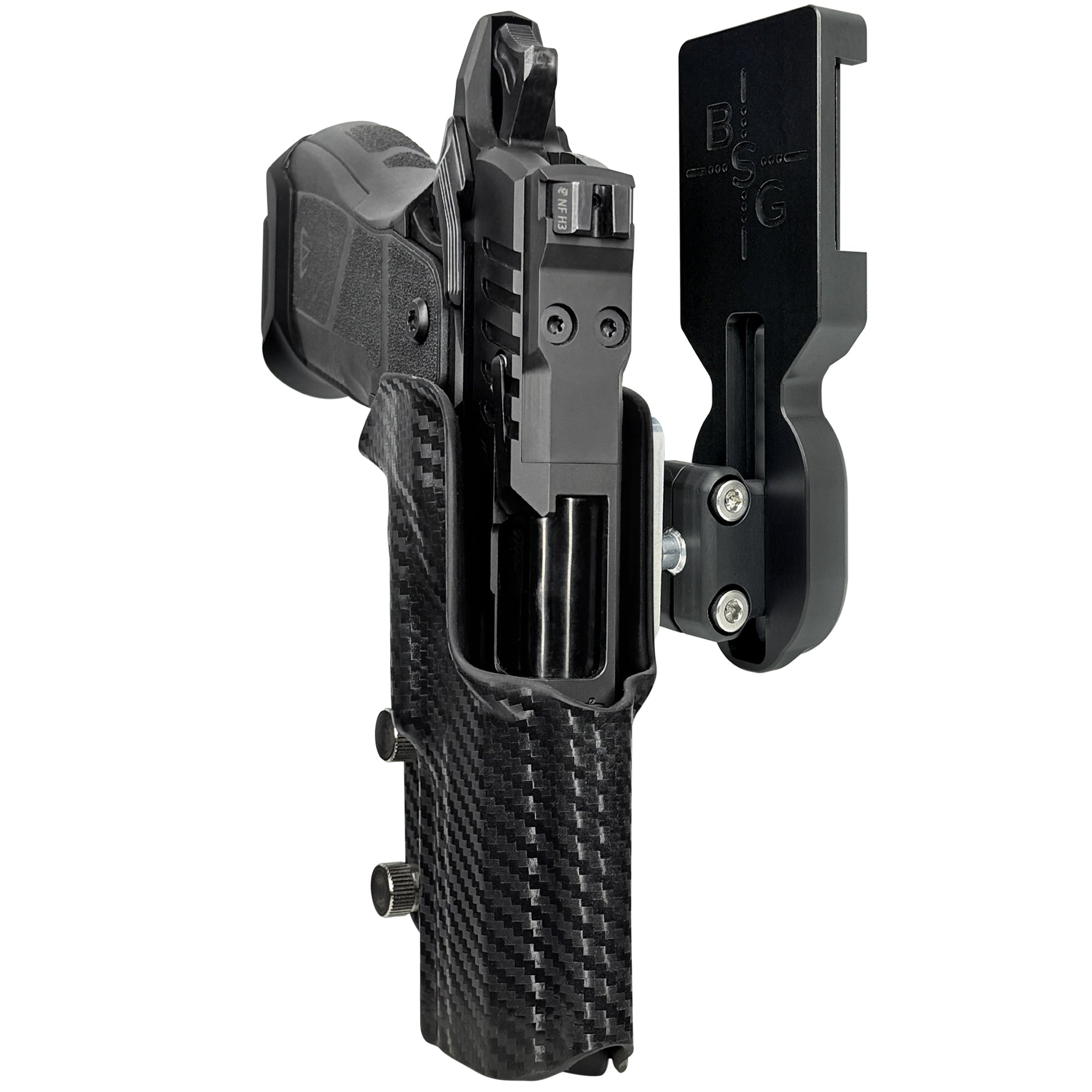 OA Defense 2311 Compact Pro Elite Pro Ball Joint Competition Holster in Carbon Fiber