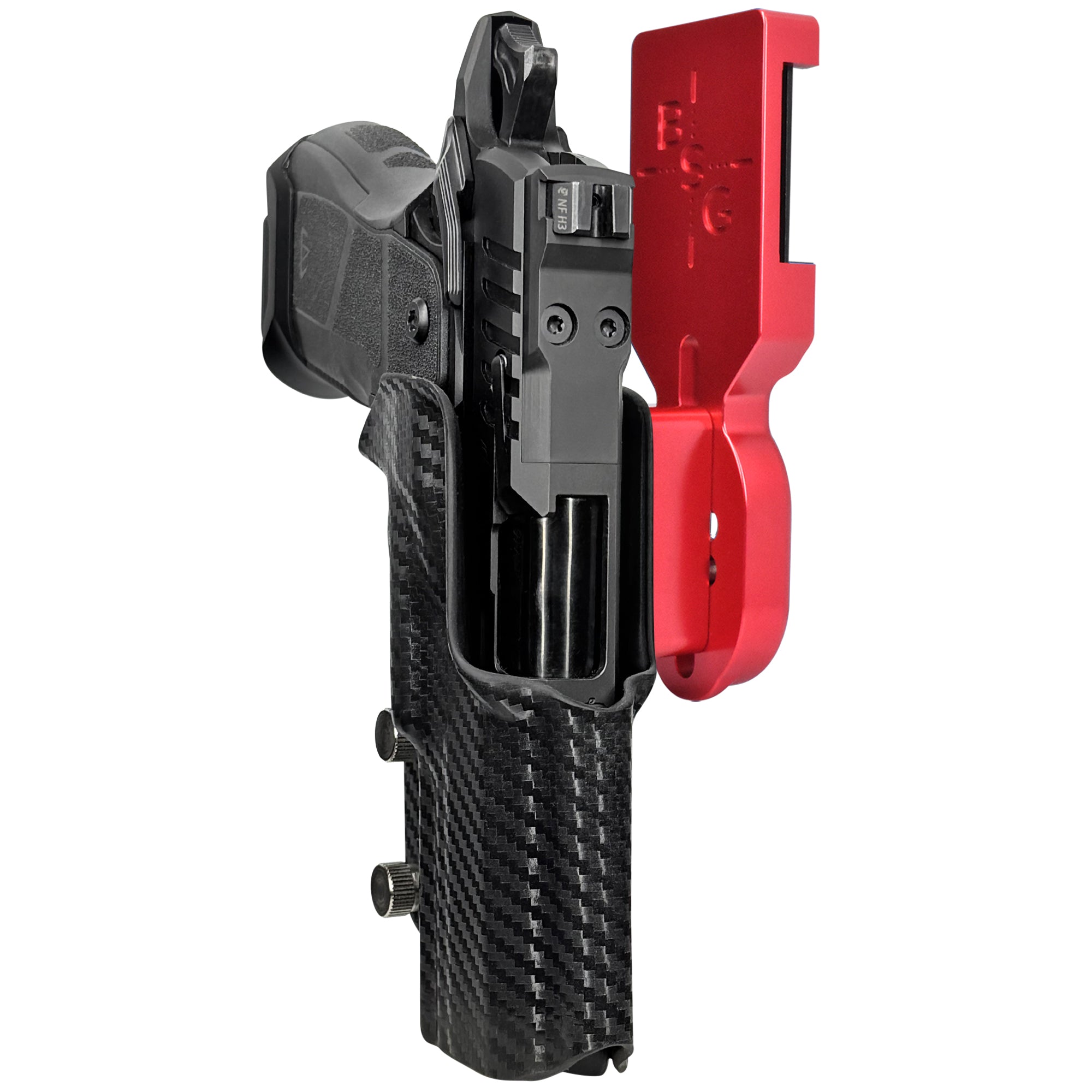 OA Defense 2311 Compact Pro Elite Pro Heavy Duty Competition Holster Pro Heavy Duty Competition Holster Red / Carbon Fiber