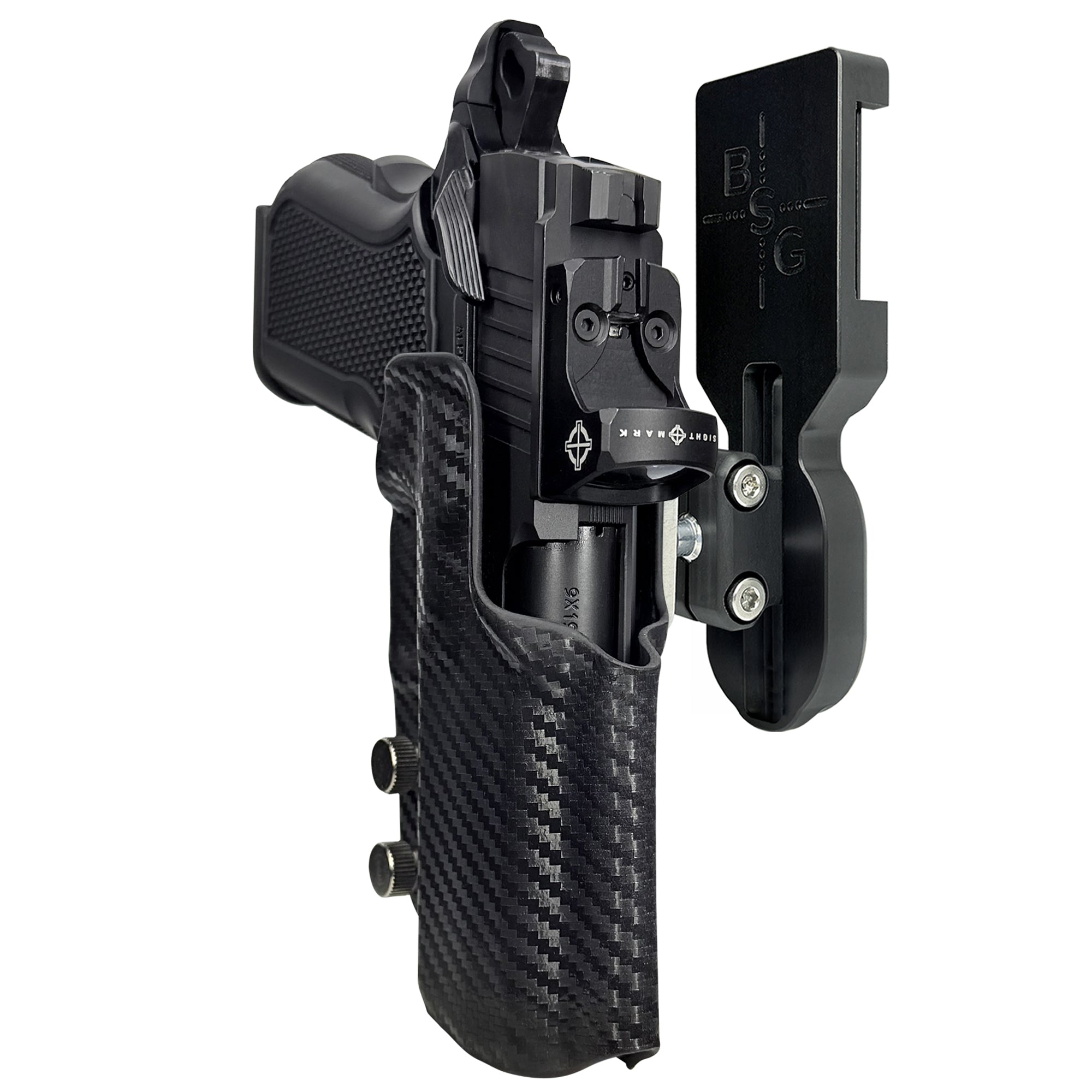 Alpha Foxtrot Attila Pro Ball Joint Competition Holster in Carbon Fiber