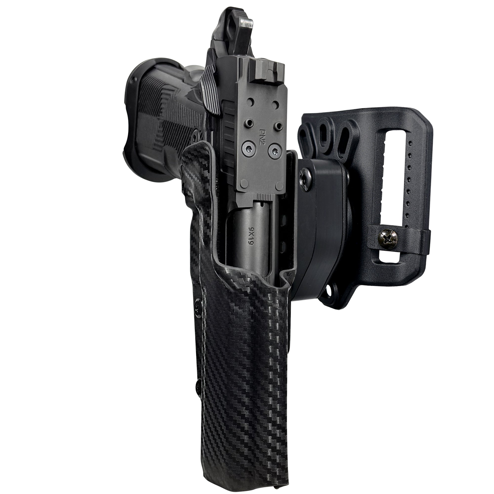 AF Romulus 4.25'' Comp Quick Release Belt Loop Holster in Carbon Fiber