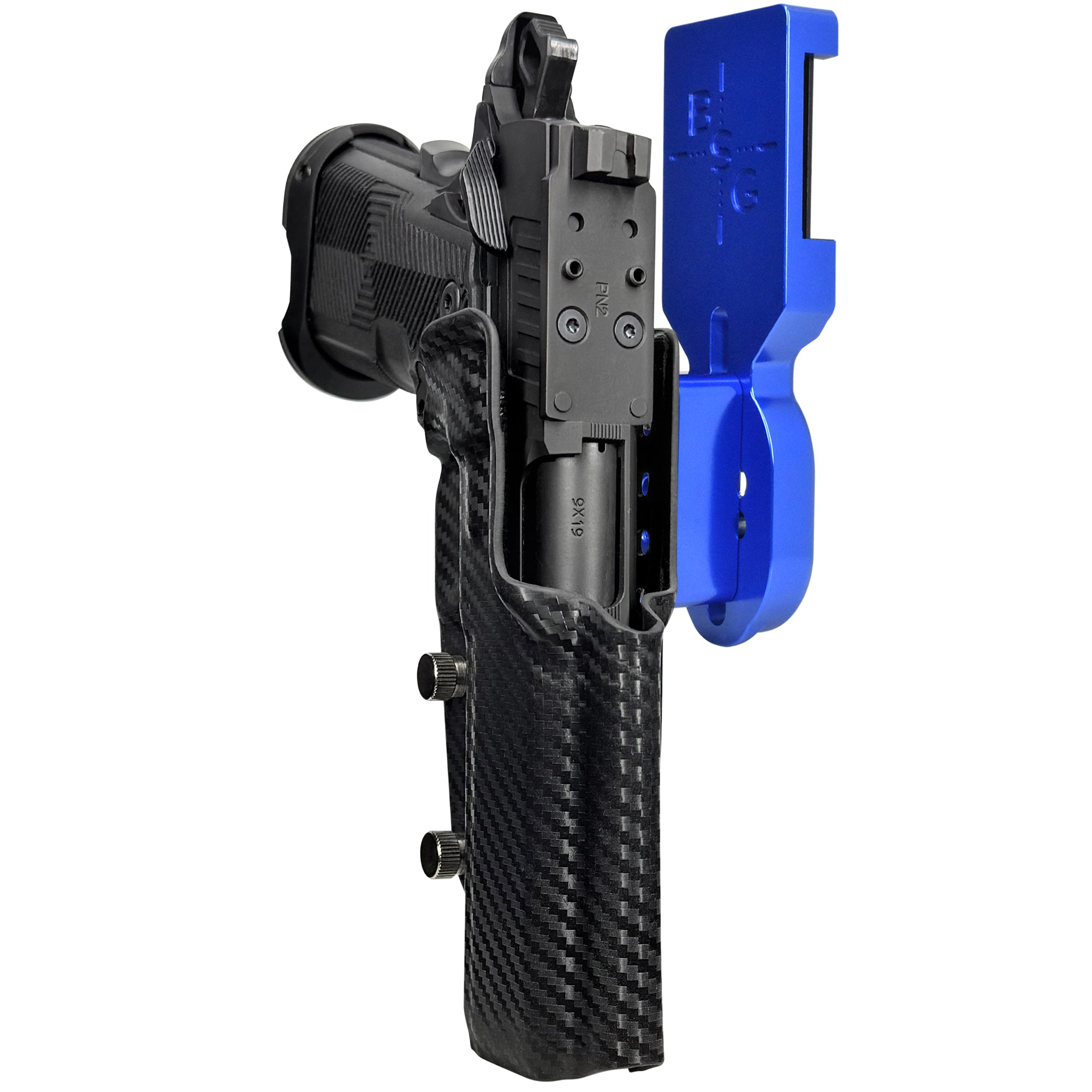Alpha Foxtrot Romulus 4.25'' Comp Pro Heavy Duty Competition Holster Pro Heavy Duty Competition Holster Blue / Carbon Fiber