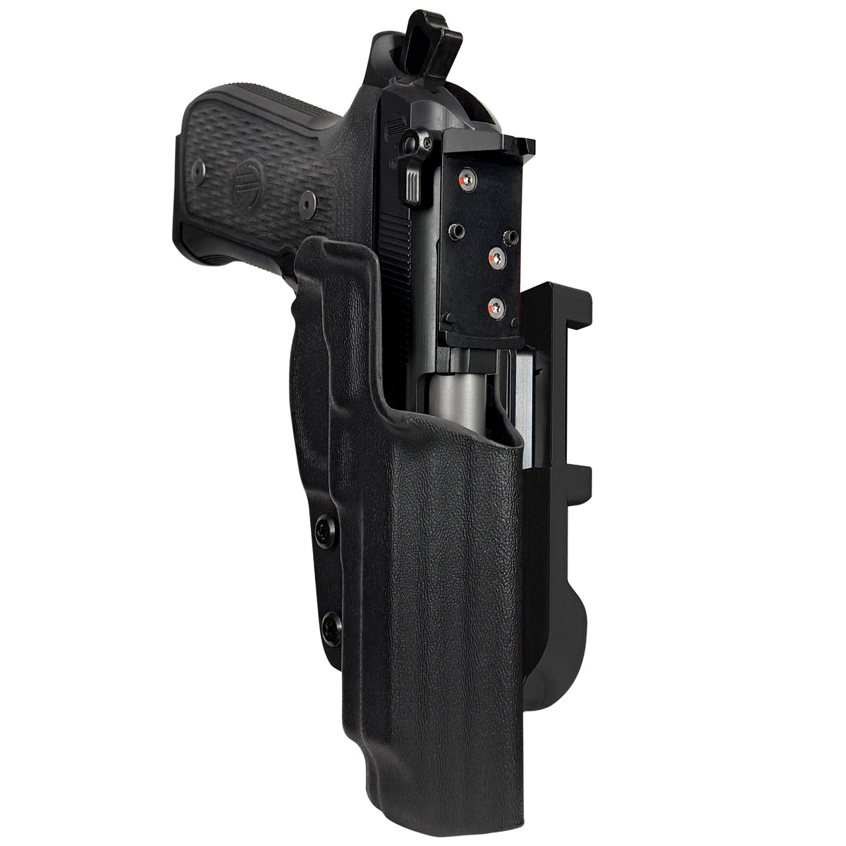 Beretta 92G Elite LTT IDPA Quick Mount Holster with Black Belt Attachment, Black Holster Shell