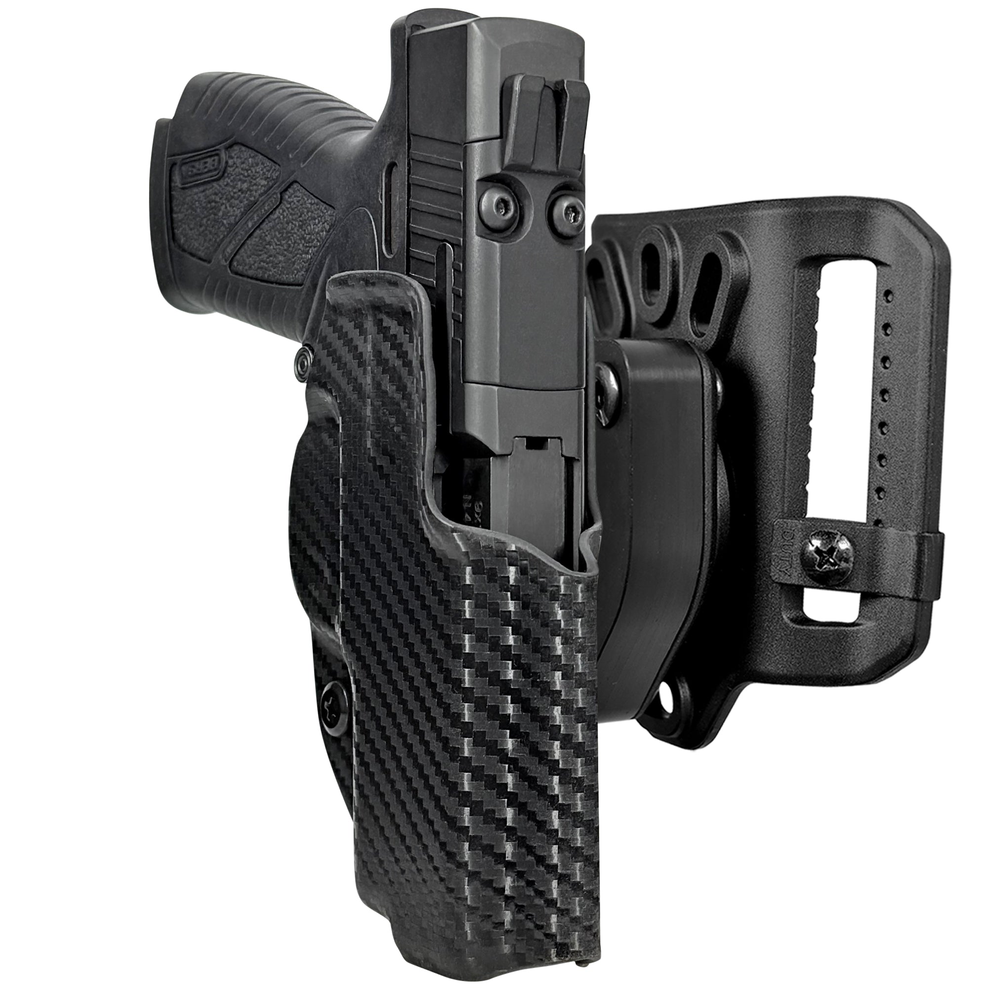 Bersa BP9CC Quick Release Belt Loop Holster in Carbon Fiber