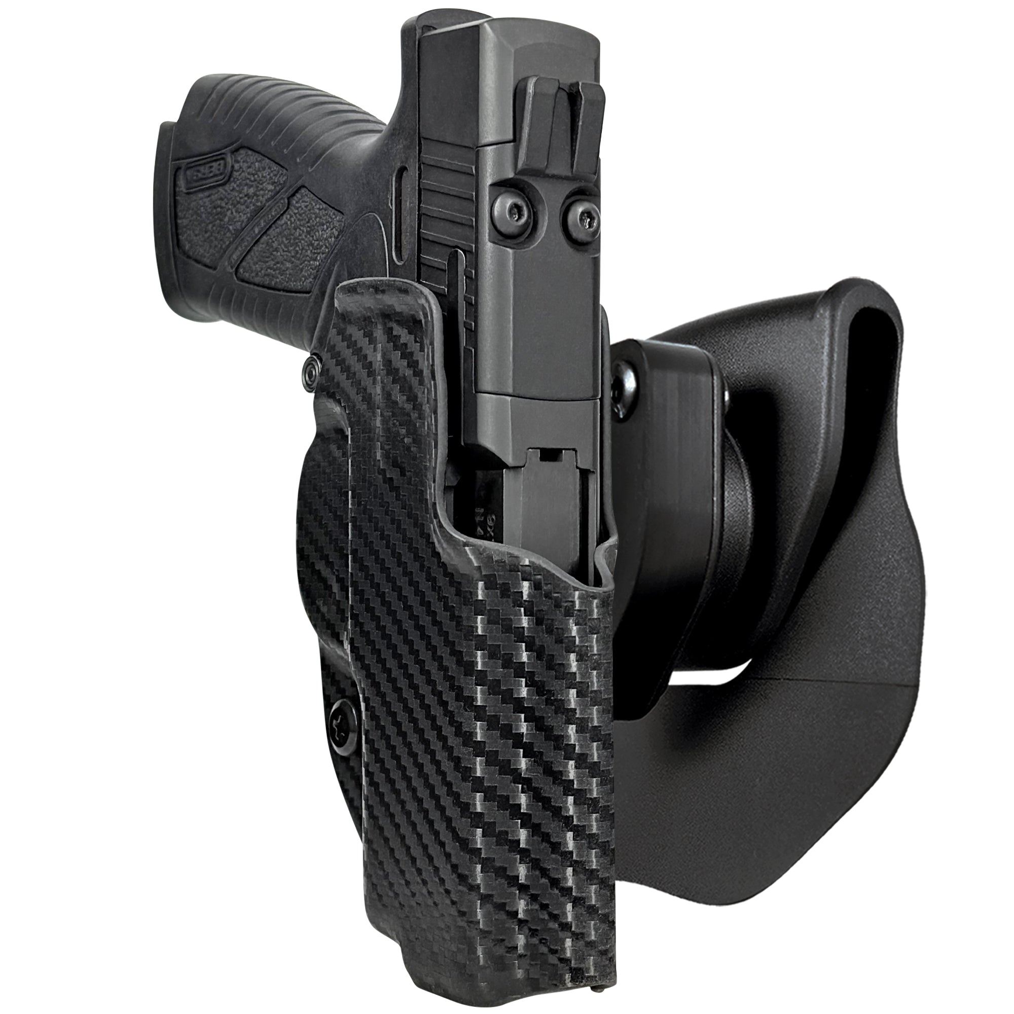 Bersa BP9CC OWB Quick Release Paddle Holster in Carbon Fiber