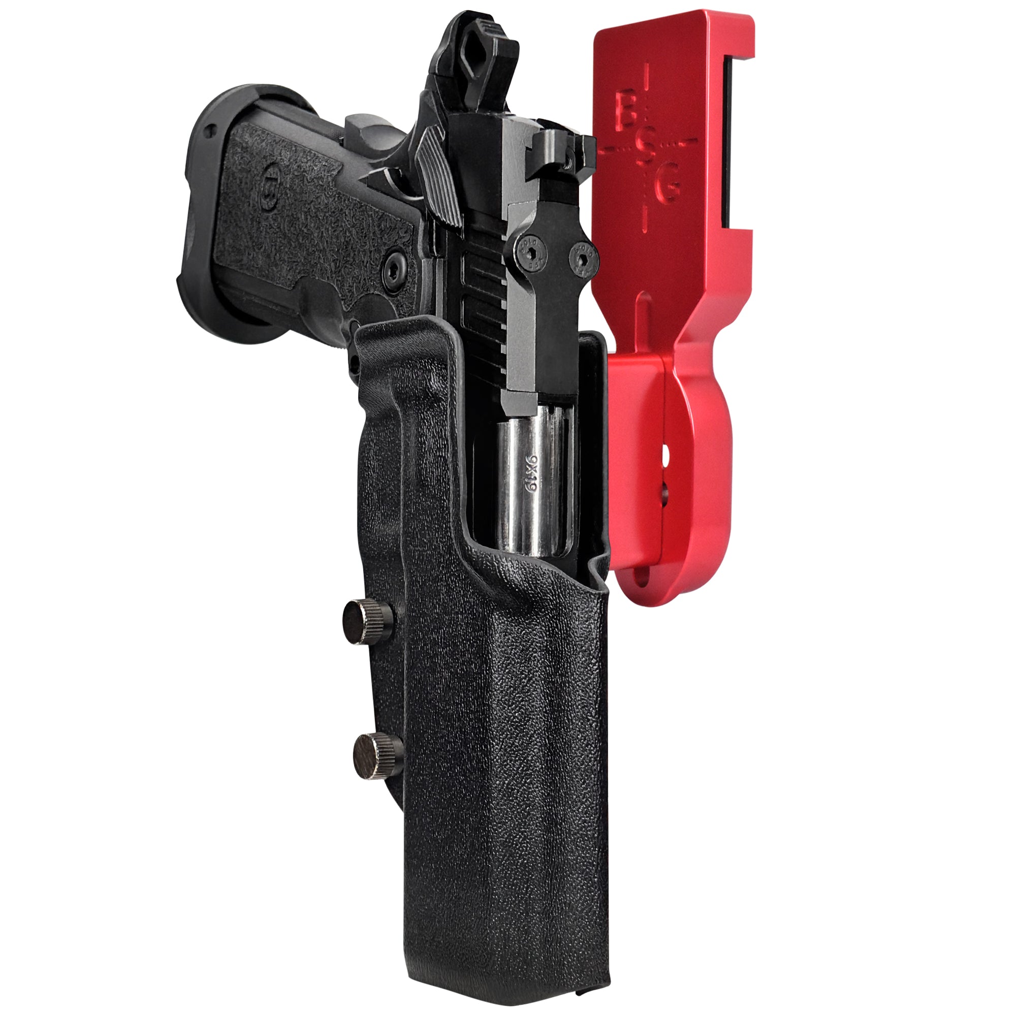 Bersa M2XI Pro Heavy Duty Competition Holster in Red / Black
