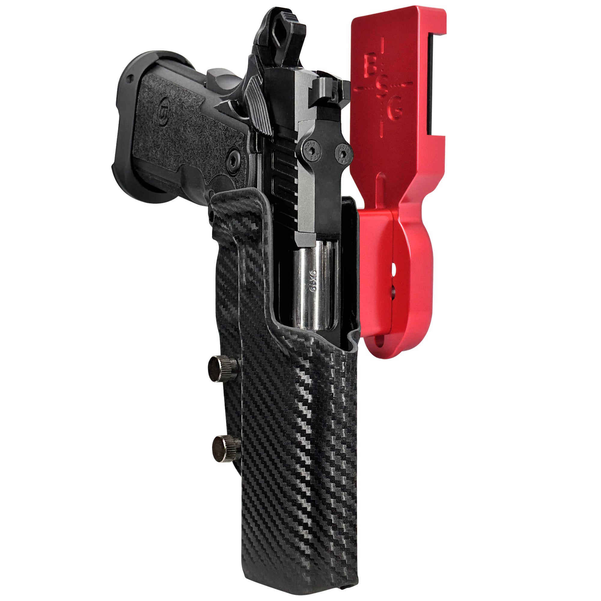 Bersa M2XI Pro Heavy Duty Competition Holster Pro Heavy Duty Competition Holster Red / Carbon Fiber