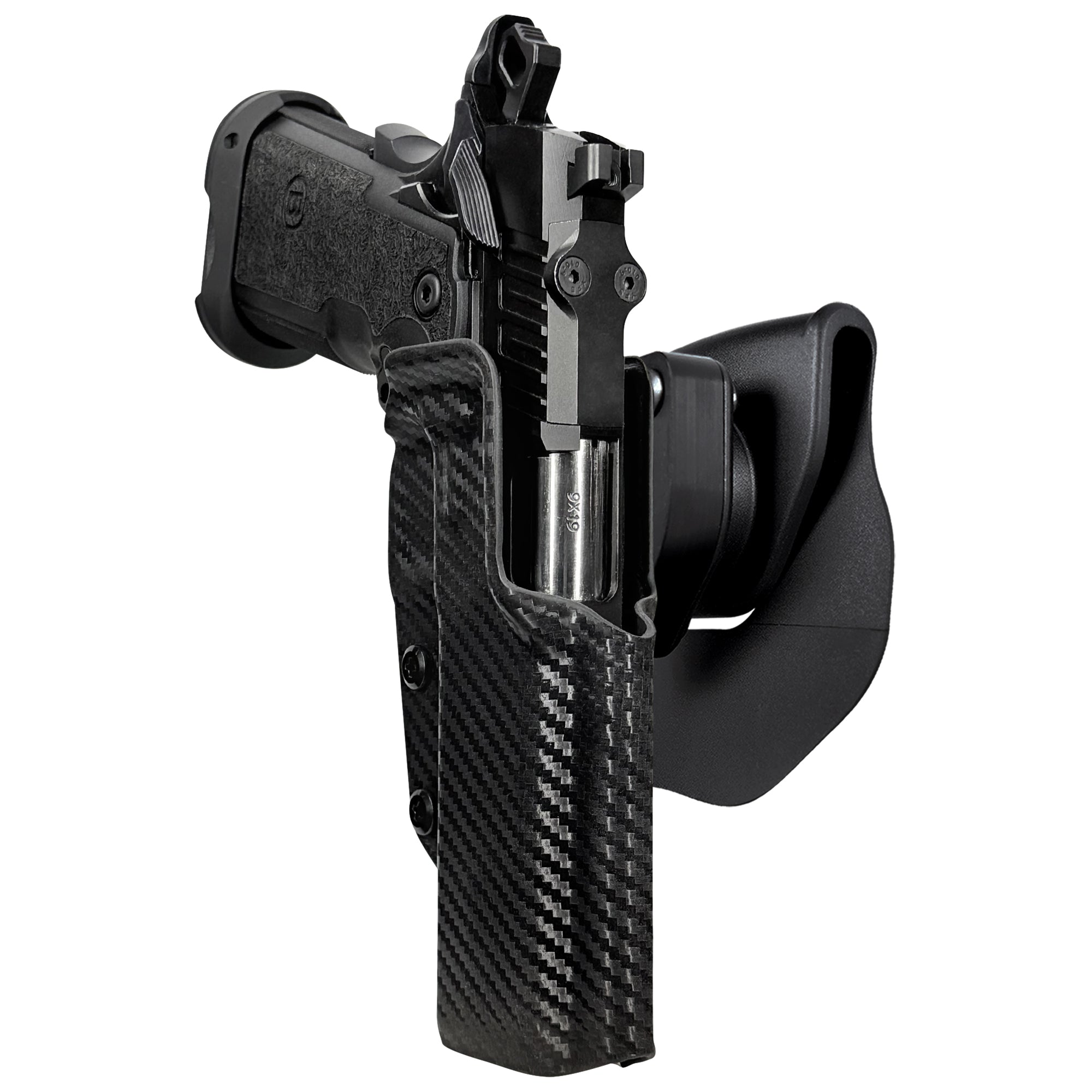 Bersa M2XI OWB Quick Release Paddle Holster in Carbon Fiber