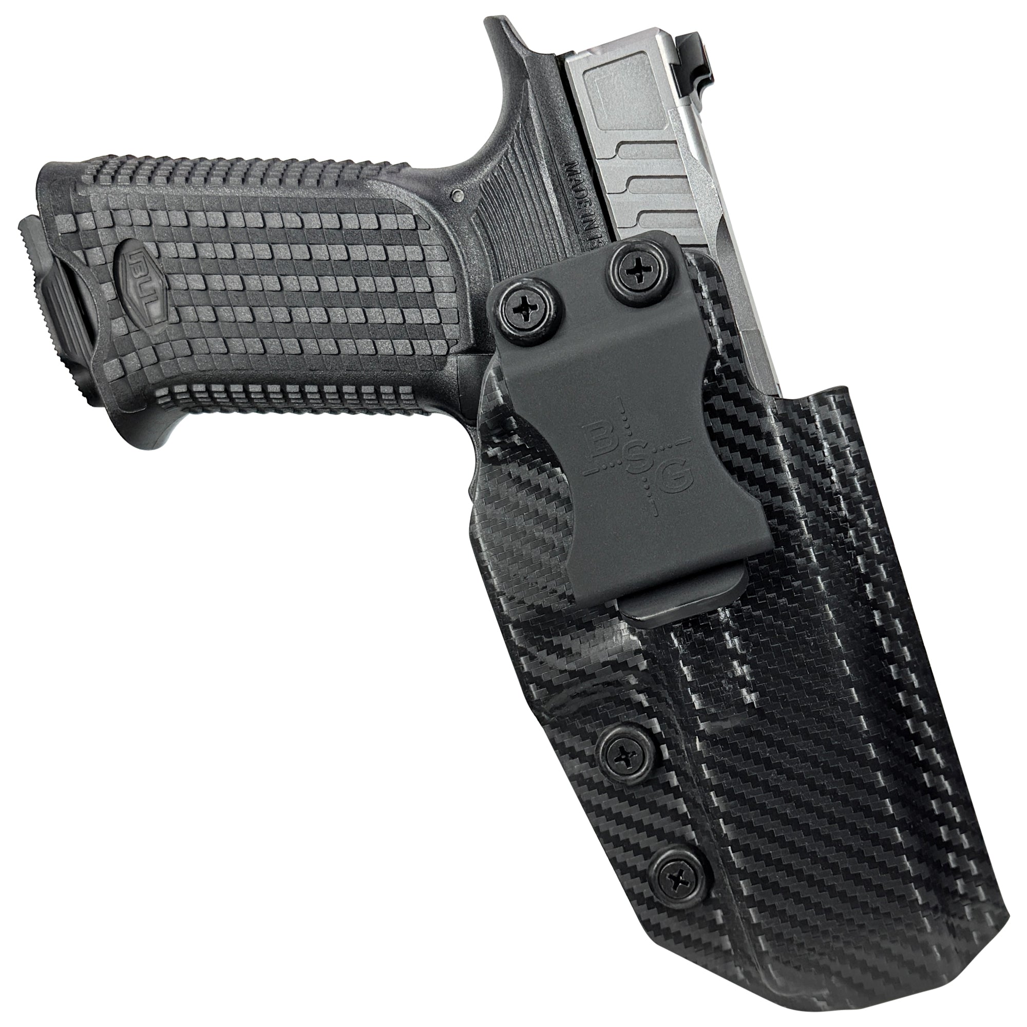 Bul Armory AXE FS Hatchet Inside the Waistband Holster in Carbon Fiber - Front