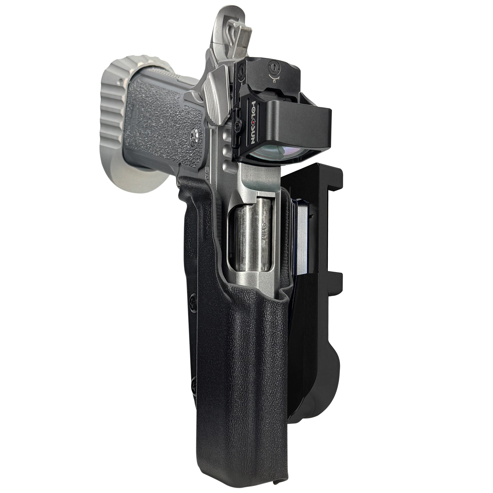 Bul Armory Blaze IDPA Quick Mount Holster with Black Belt Attachment, Black Holster Shell