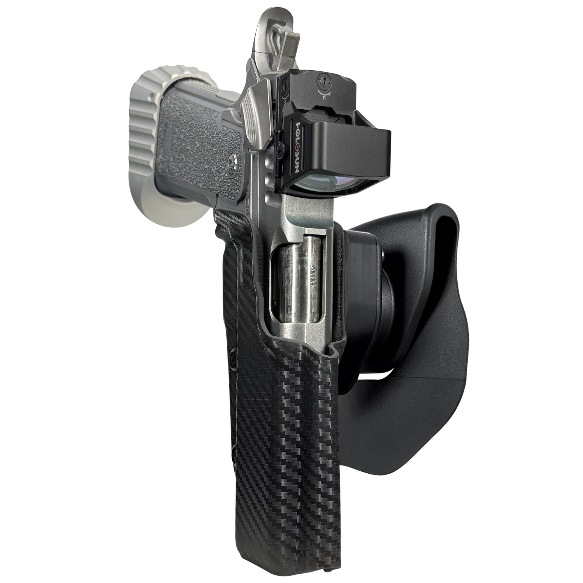 Bul Armory Blaze OWB Quick Release Paddle Holster in Carbon Fiber