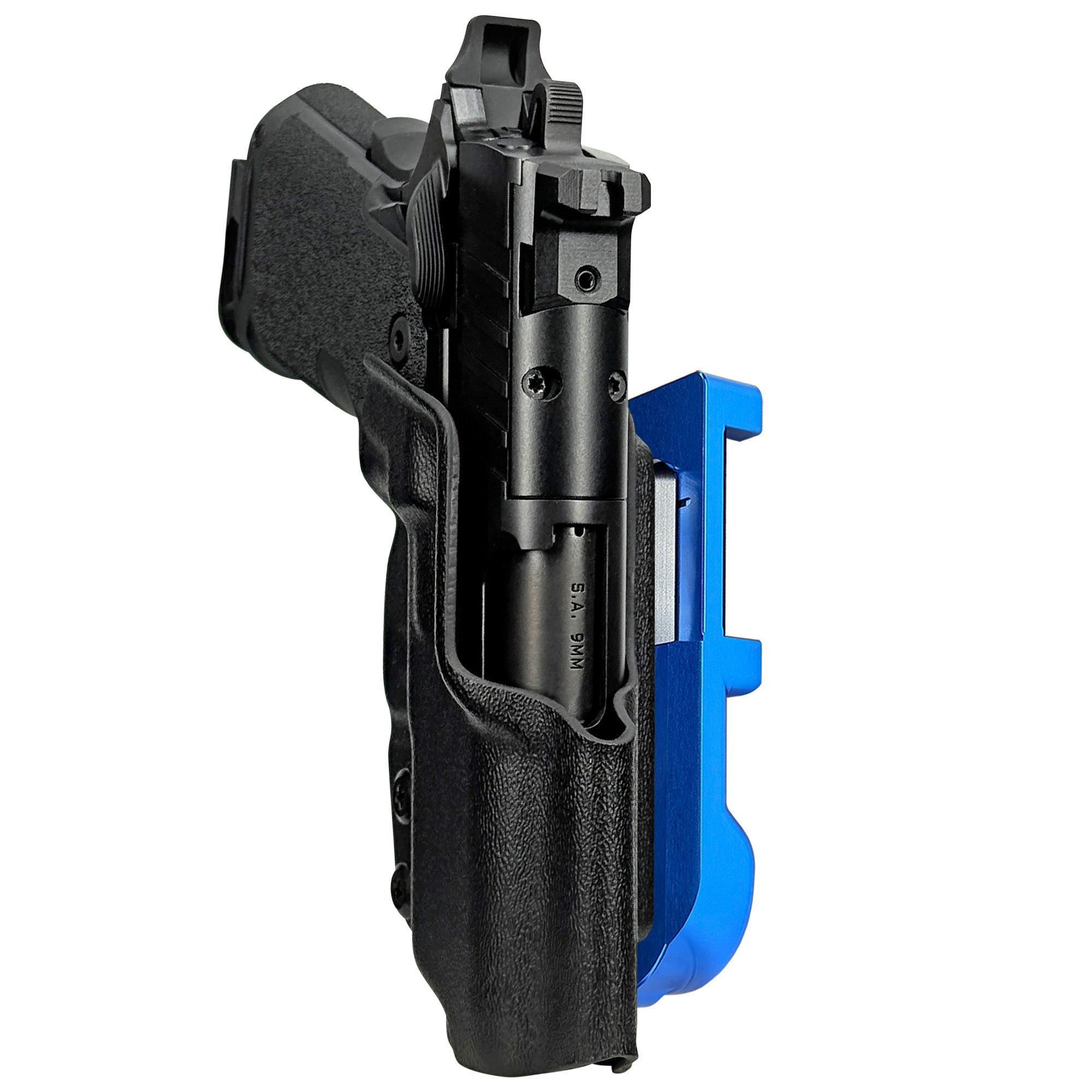 Springfield Prodigy 3.5'' IDPA Quick Mount Holster with Blue Belt Attachment, Black Holster Shell