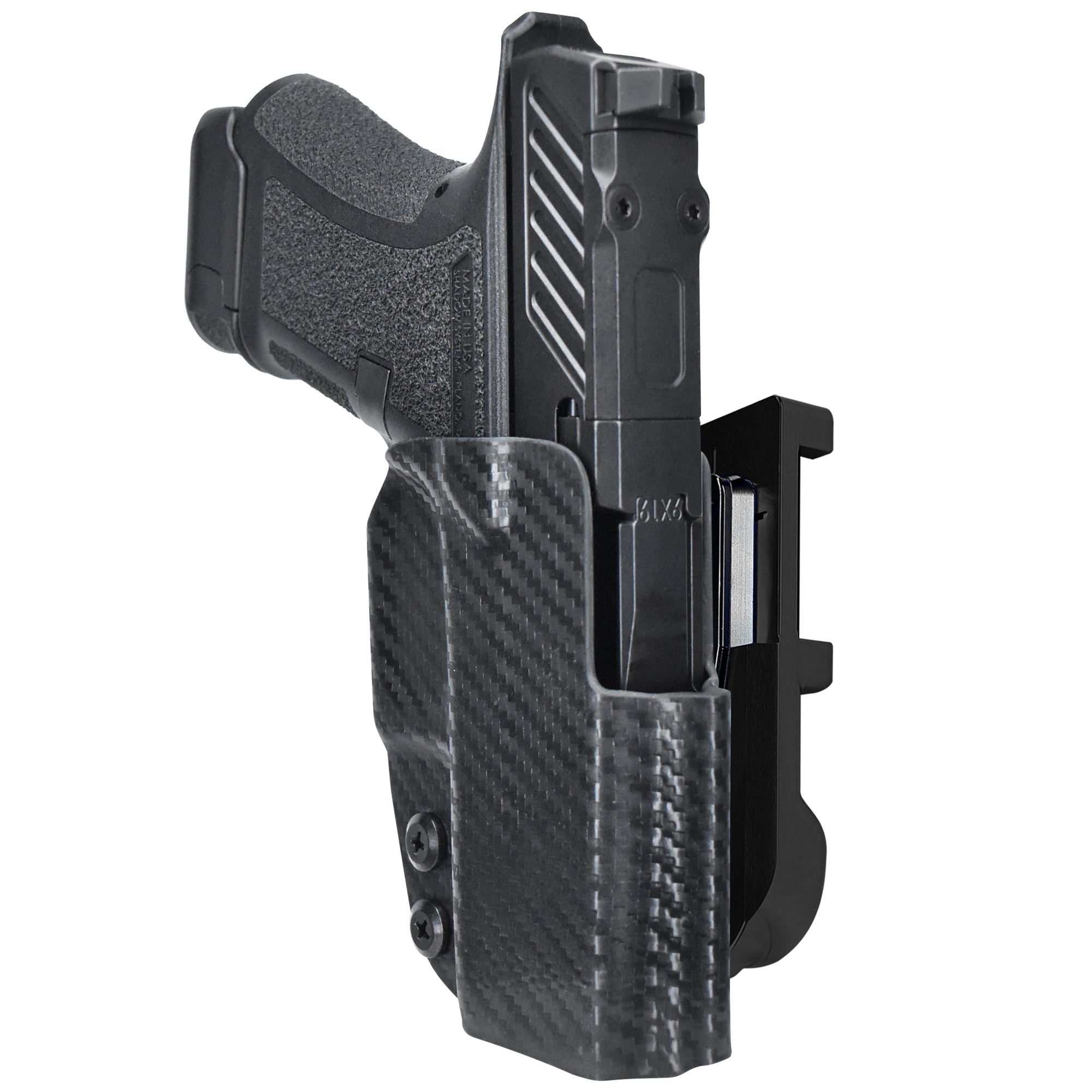 Shadow Systems CR920 Combat IDPA Quick Mount Holster with Black Belt Attachment, Carbon Fiber Holster Shell