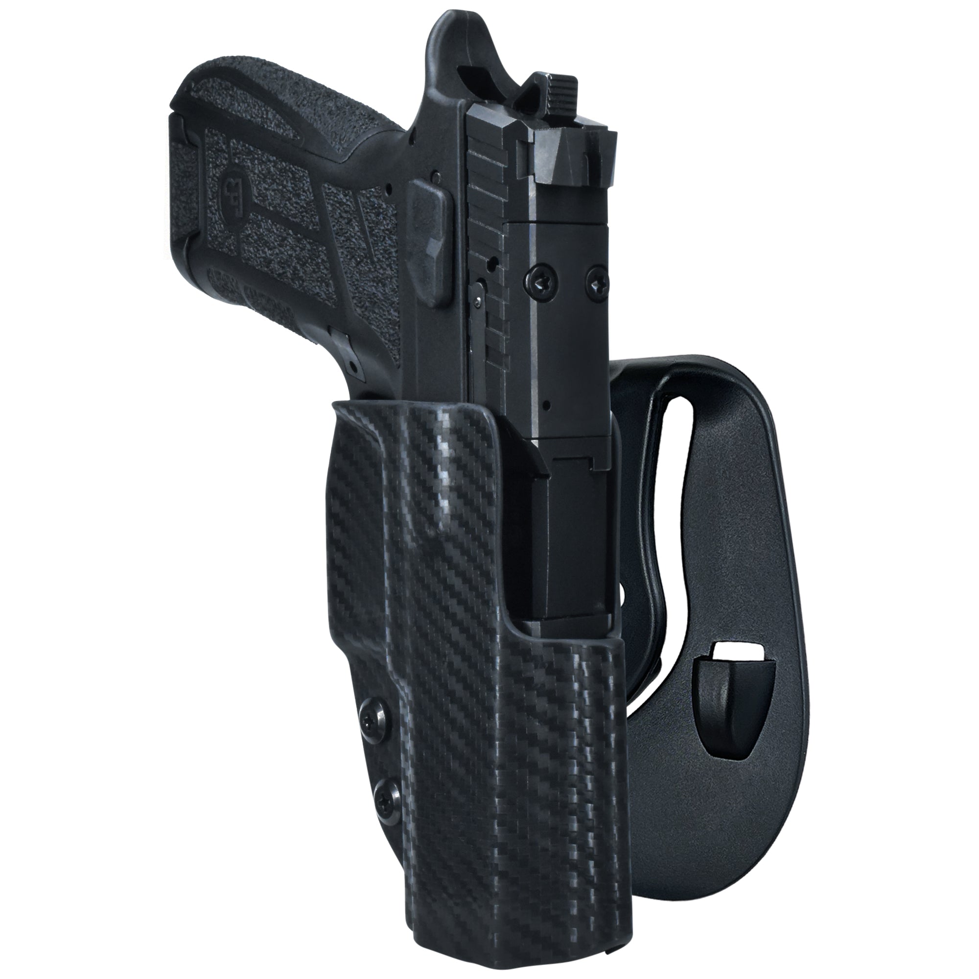 CZ P-09 C Nocturne OWB Paddle Holster in Carbon Fiber
