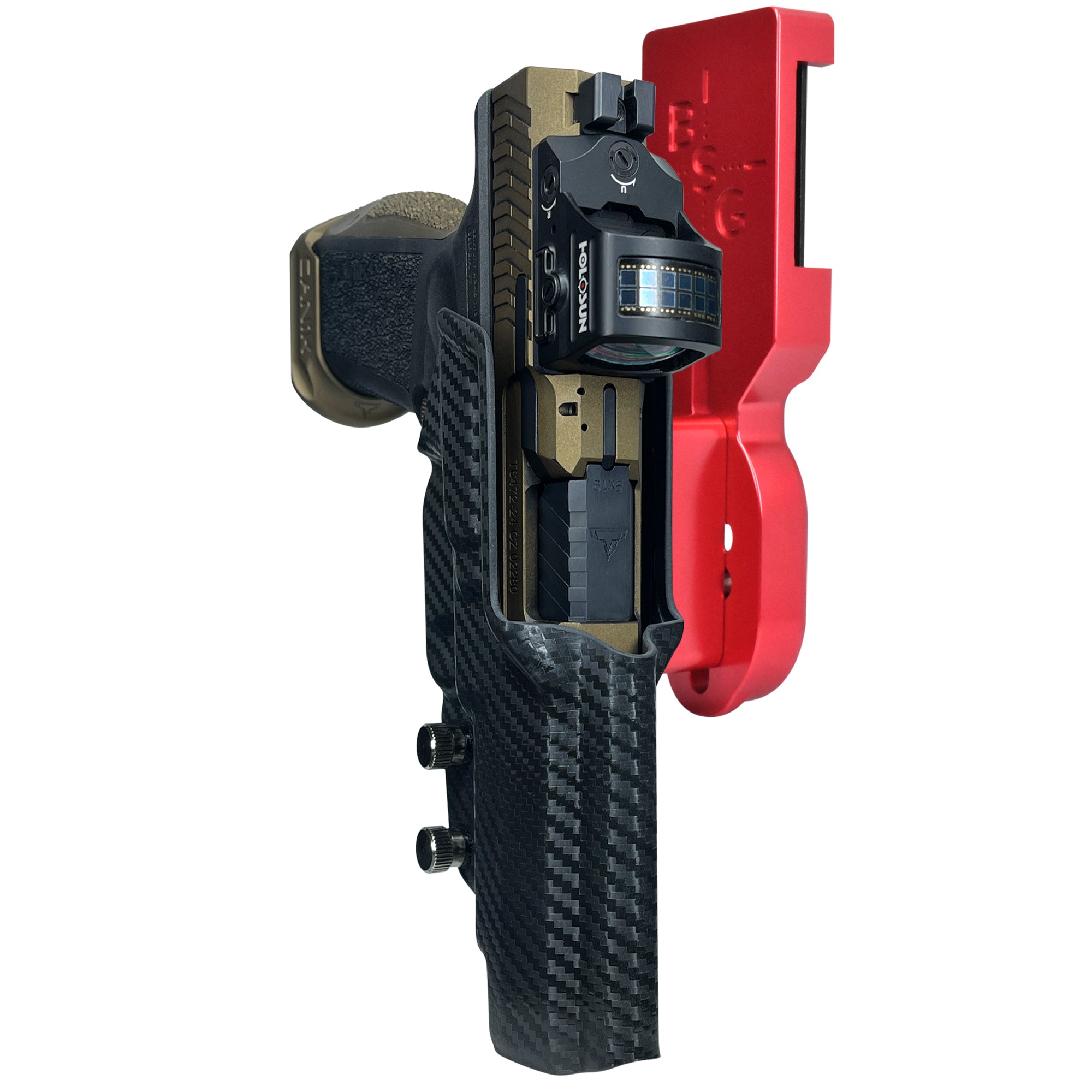 Canik TTI Combat Pro Heavy Duty Competition Holster in Red / Carbon Fiber
