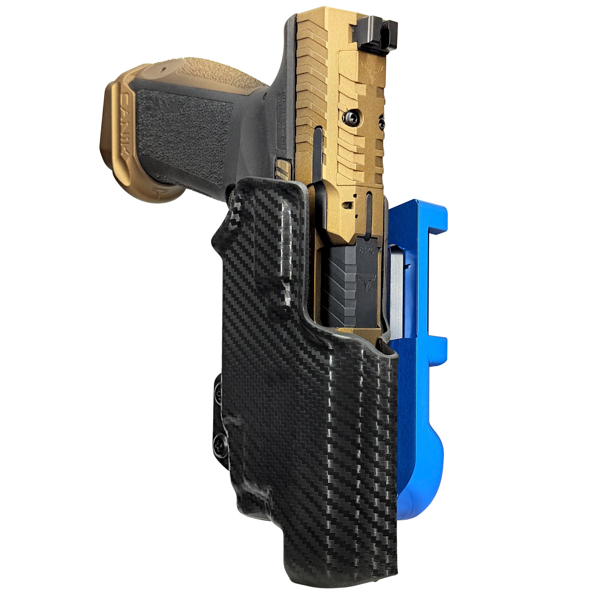 TTI Combat TLR-7X IDPA Quick Mount Holster with Blue Belt Attachment, Carbon Fiber Holster Shell