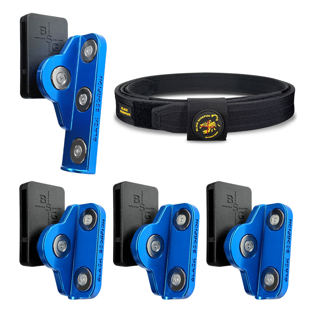 PCC Competition Rig - Pro Heavy Duty Belt with Quad Magnet 2011/PCC Pouch, 3 Triple Magnet Mag Pouches