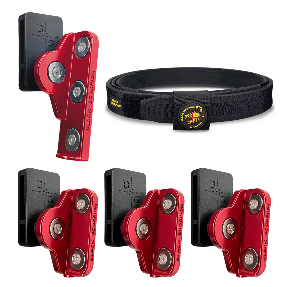 PCC Competition Rig - Pro Heavy Duty Belt with Quad Magnet 2011/PCC Pouch, 3 Triple Magnet Mag Pouches