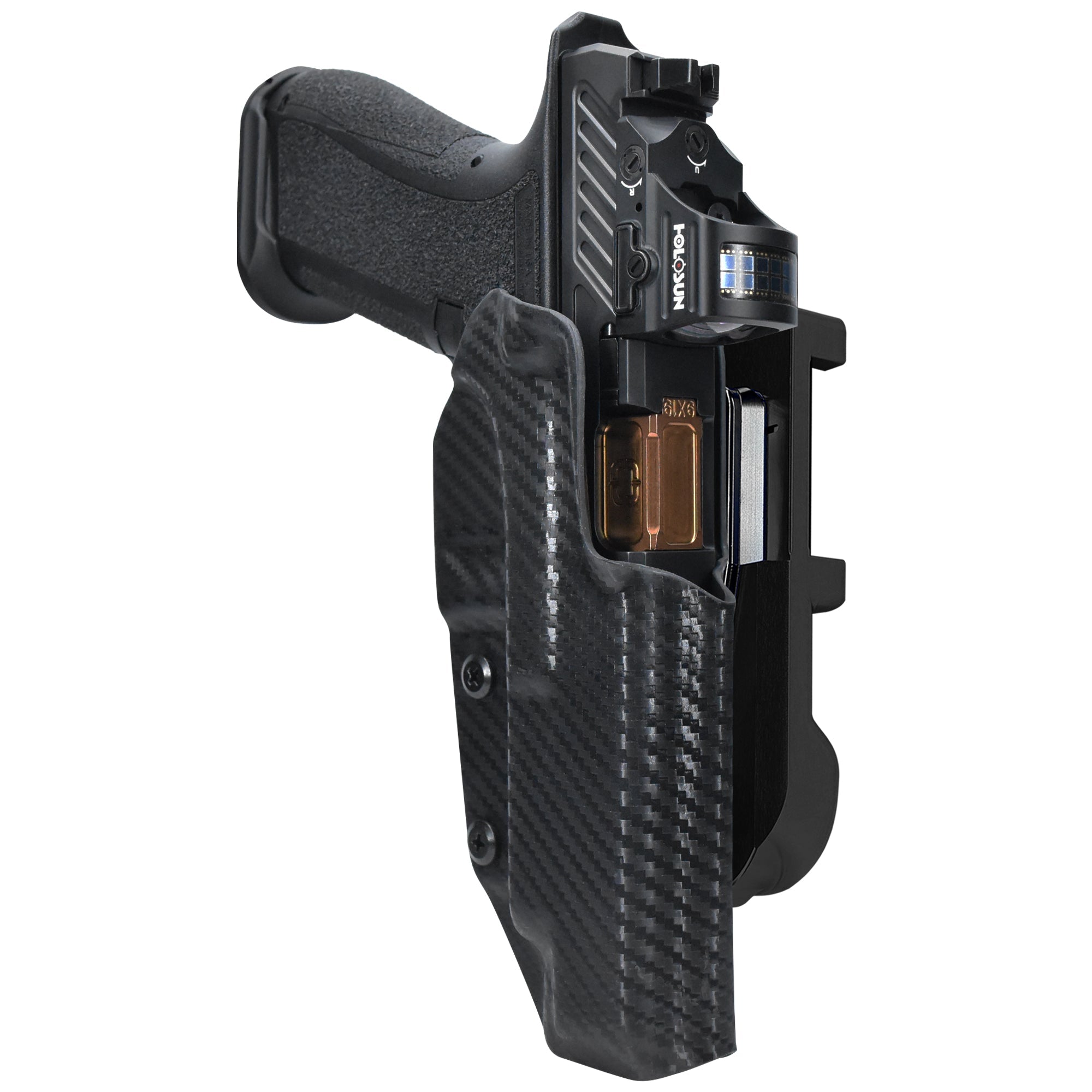 Shadow Systems DR920L IDPA Quick Mount Holster with Black Belt Attachment, Carbon Fiber Holster Shell
