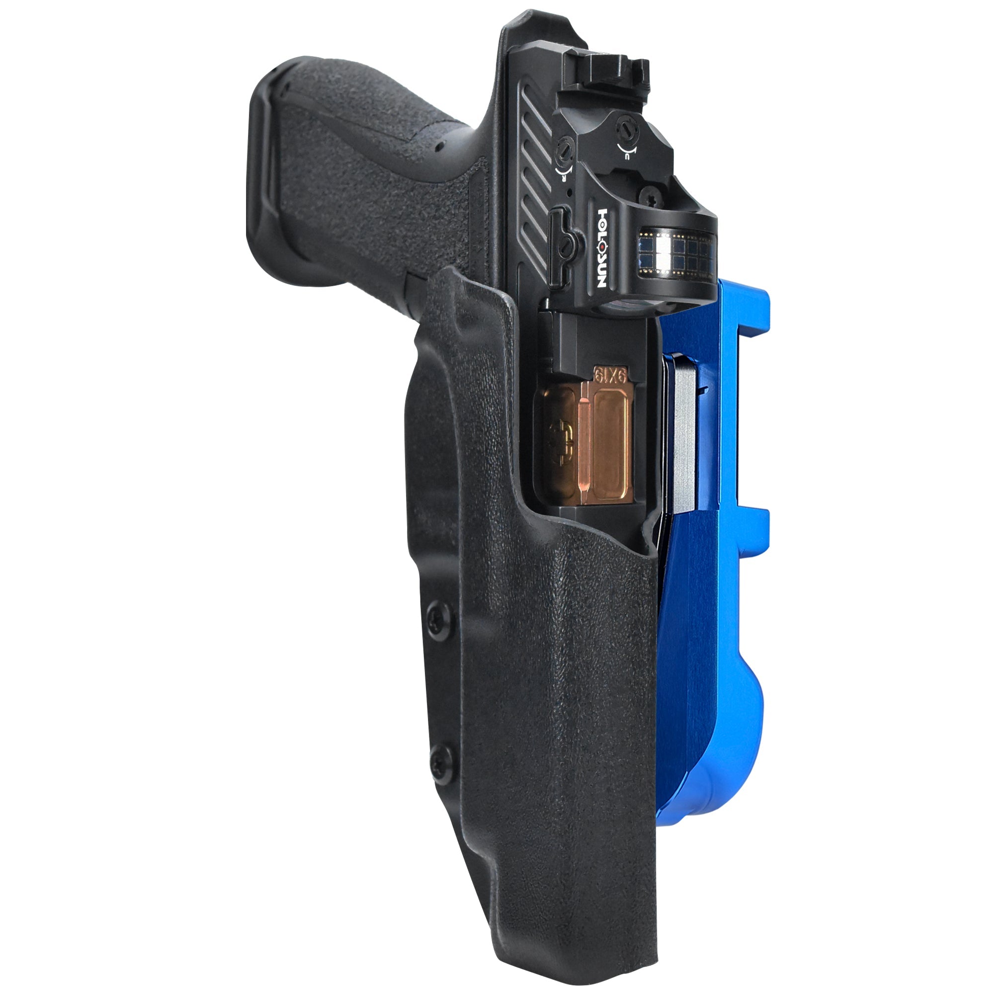 Shadow Systems DR920L IDPA Quick Mount Holster with Blue Belt Attachment, Black Holster Shell