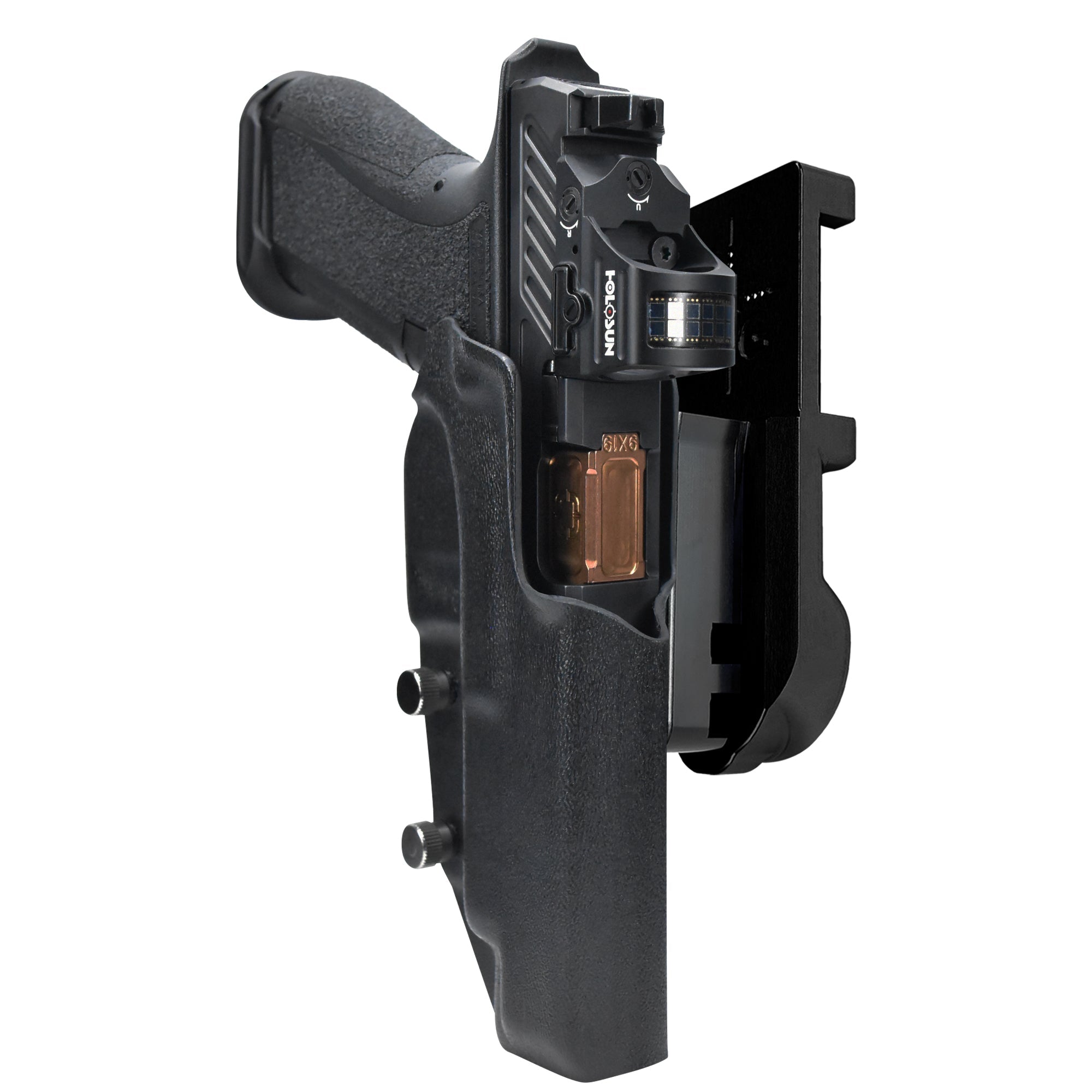Shadow Systems DR920L IPSC/USPA Quick Mount Holster with Black Belt Attachment, Black Holster Shell