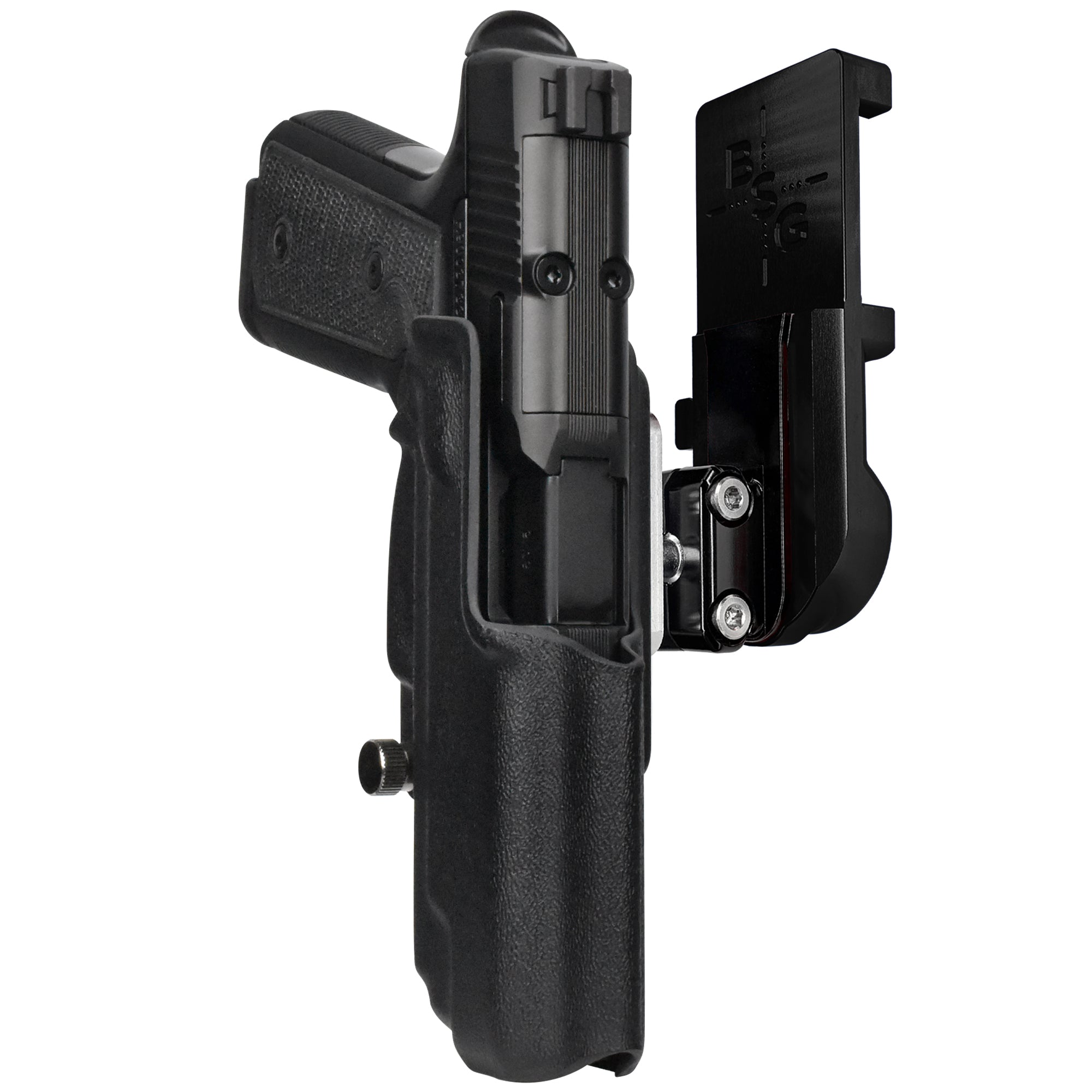 Daniel Defense H9 IPSC/USPA Quick Mount Ball Joint Holster with Black Belt Attachment, Black Holster Shell