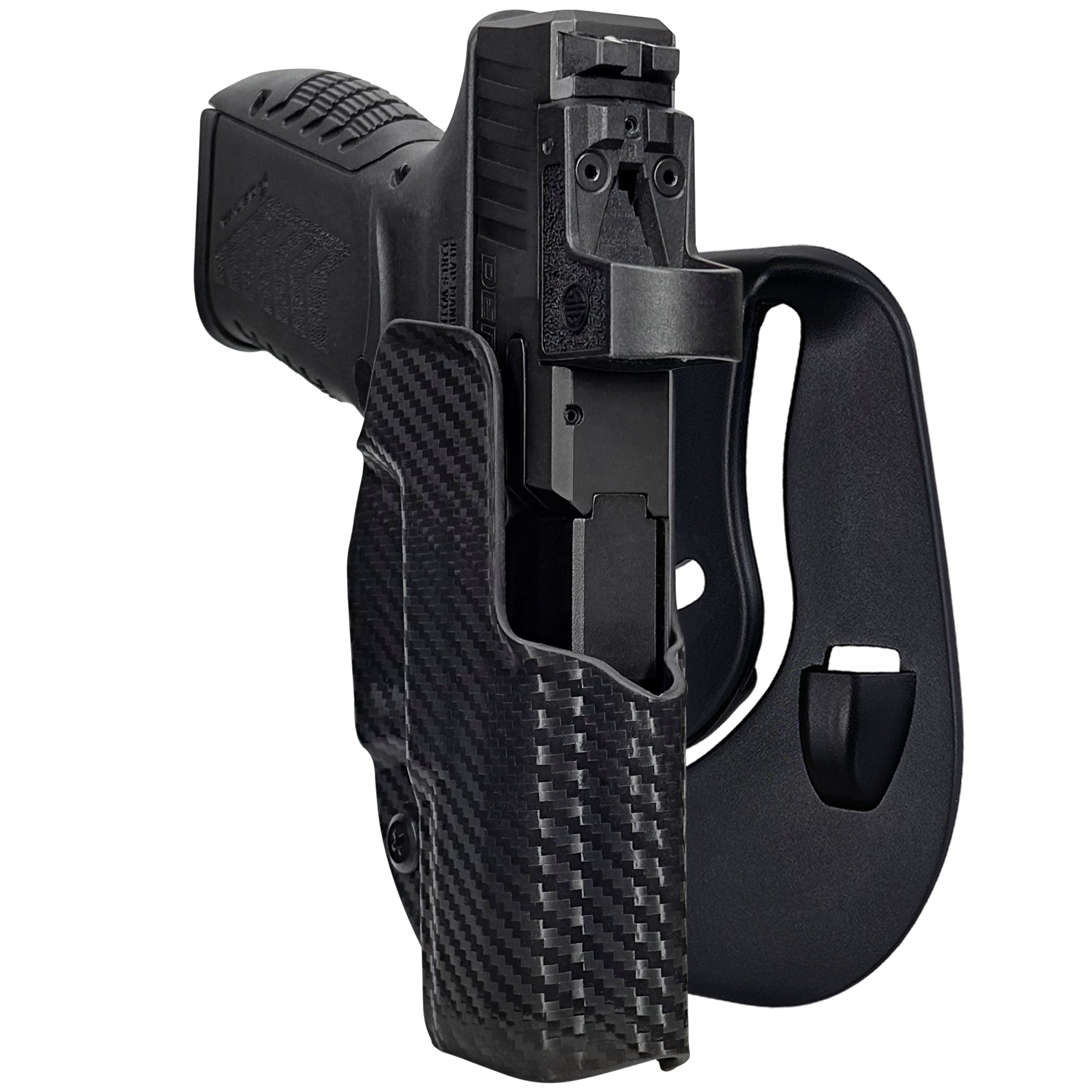 Derya DY9Z OWB Paddle Holster in Carbon Fiber